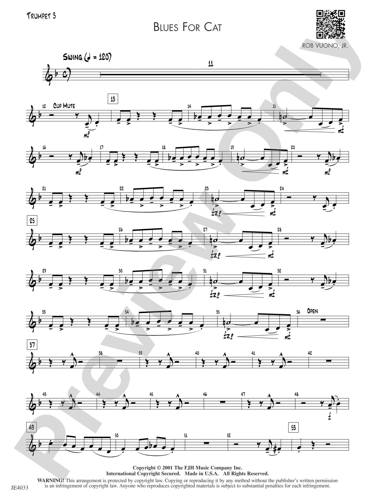 Blues for Cat: Trumpet 3