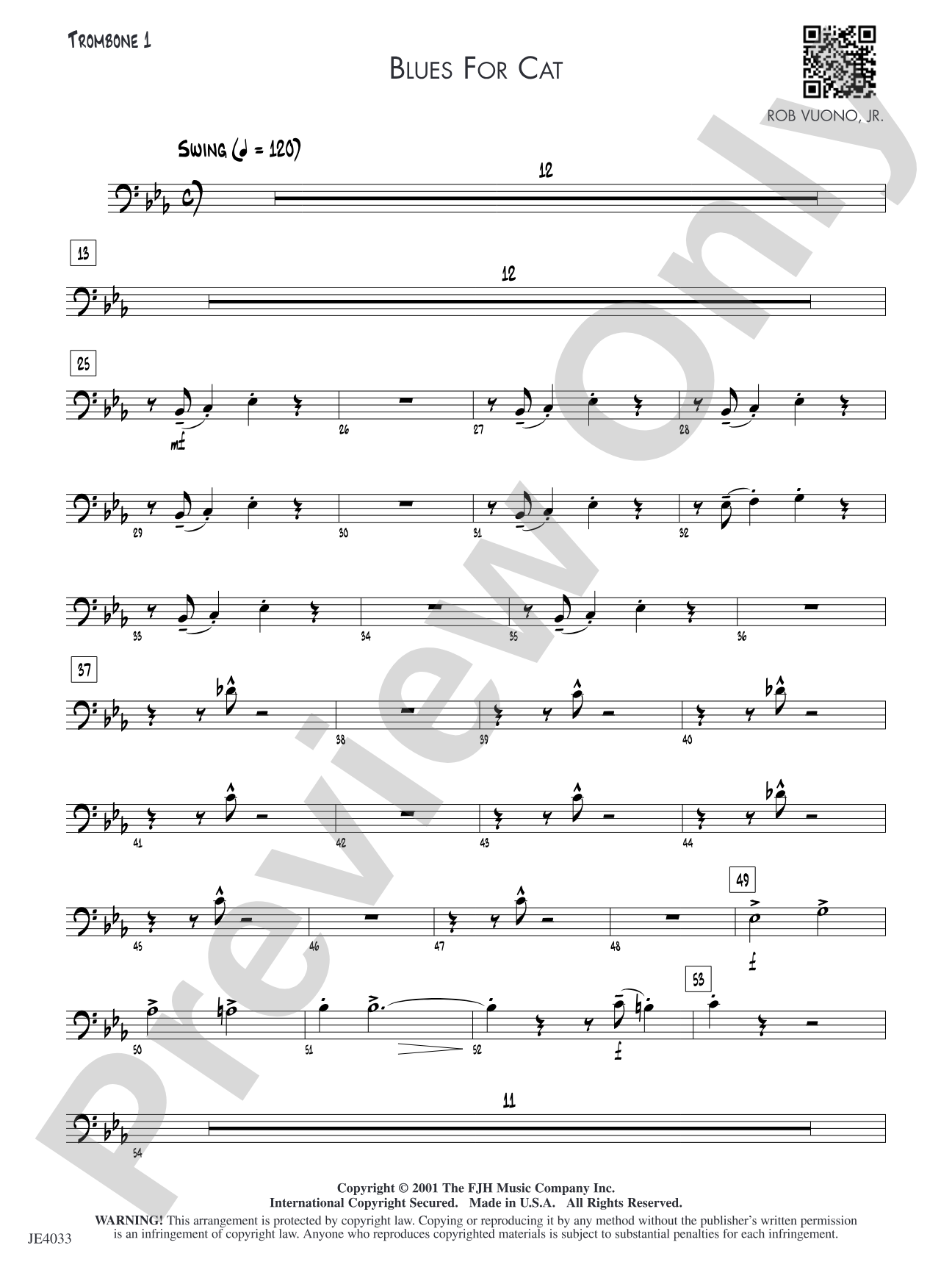 Blues for Cat: Trombone 1