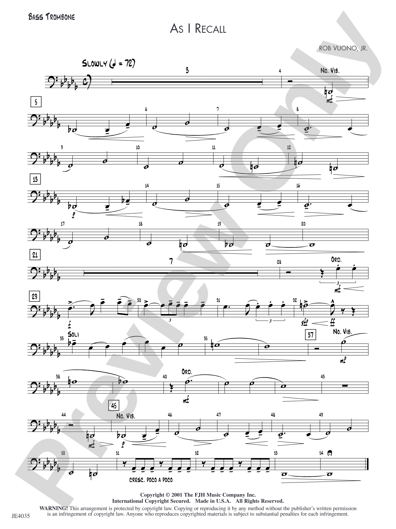 As I Recall: Bass Trombone