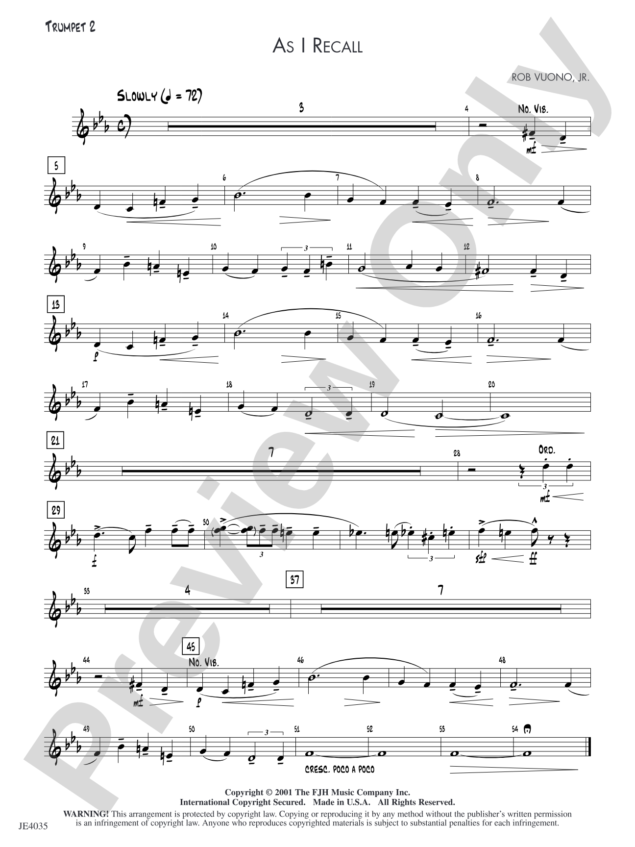 As I Recall: Trumpet 2