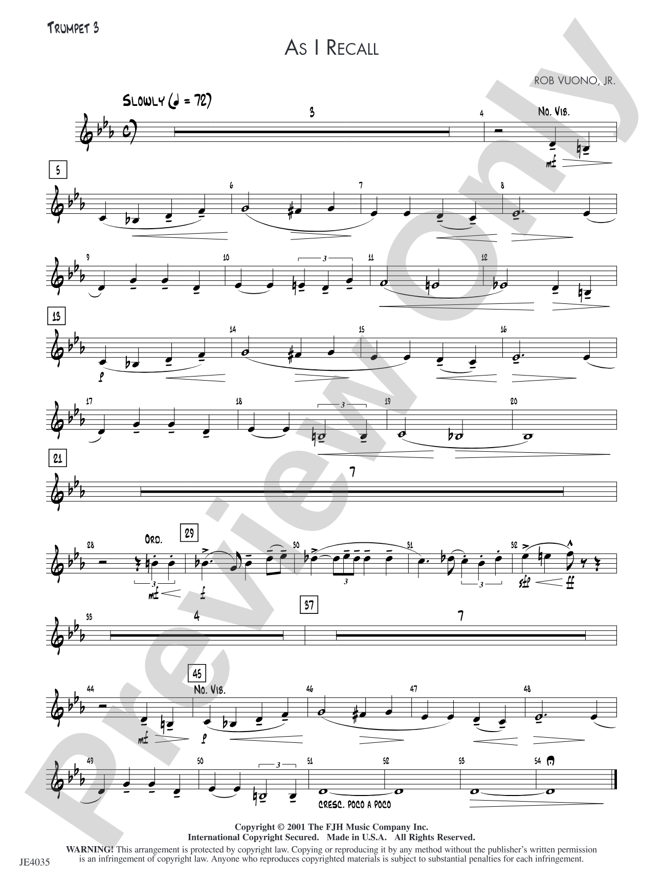 As I Recall: Trumpet 3