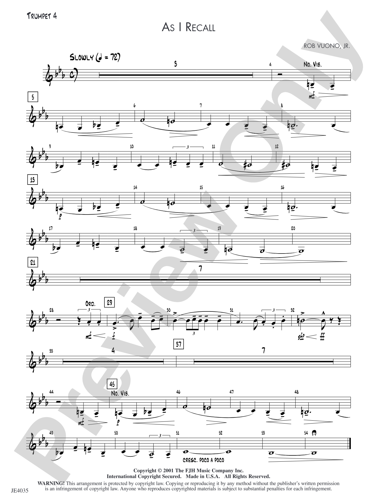 As I Recall: Trumpet 4
