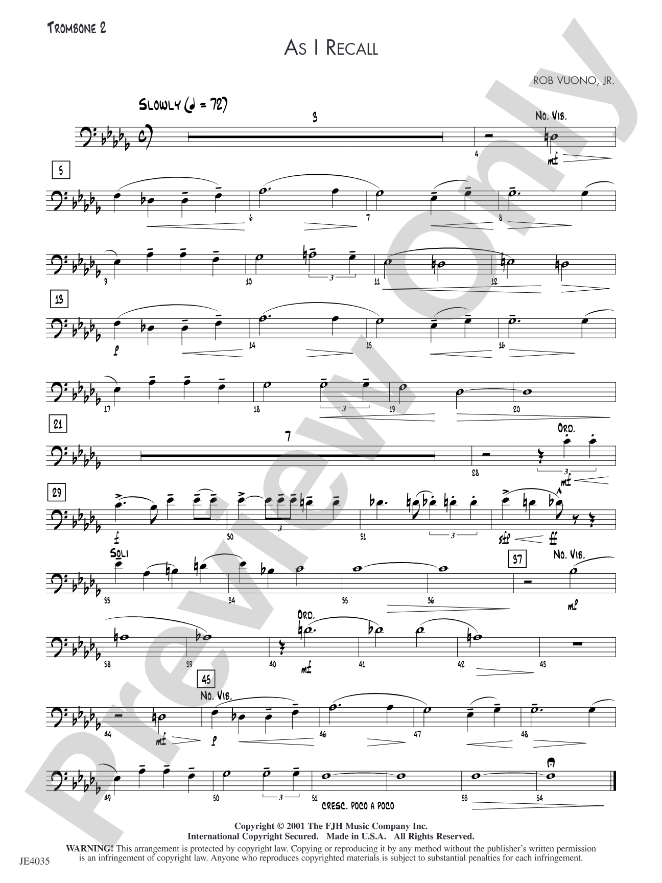As I Recall: Trombone 2