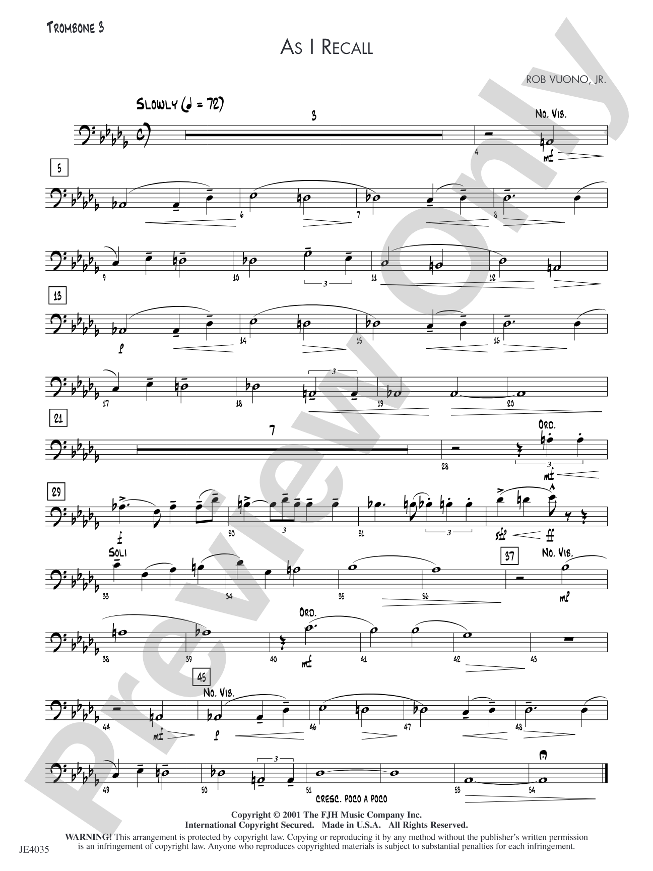 As I Recall: Trombone 3