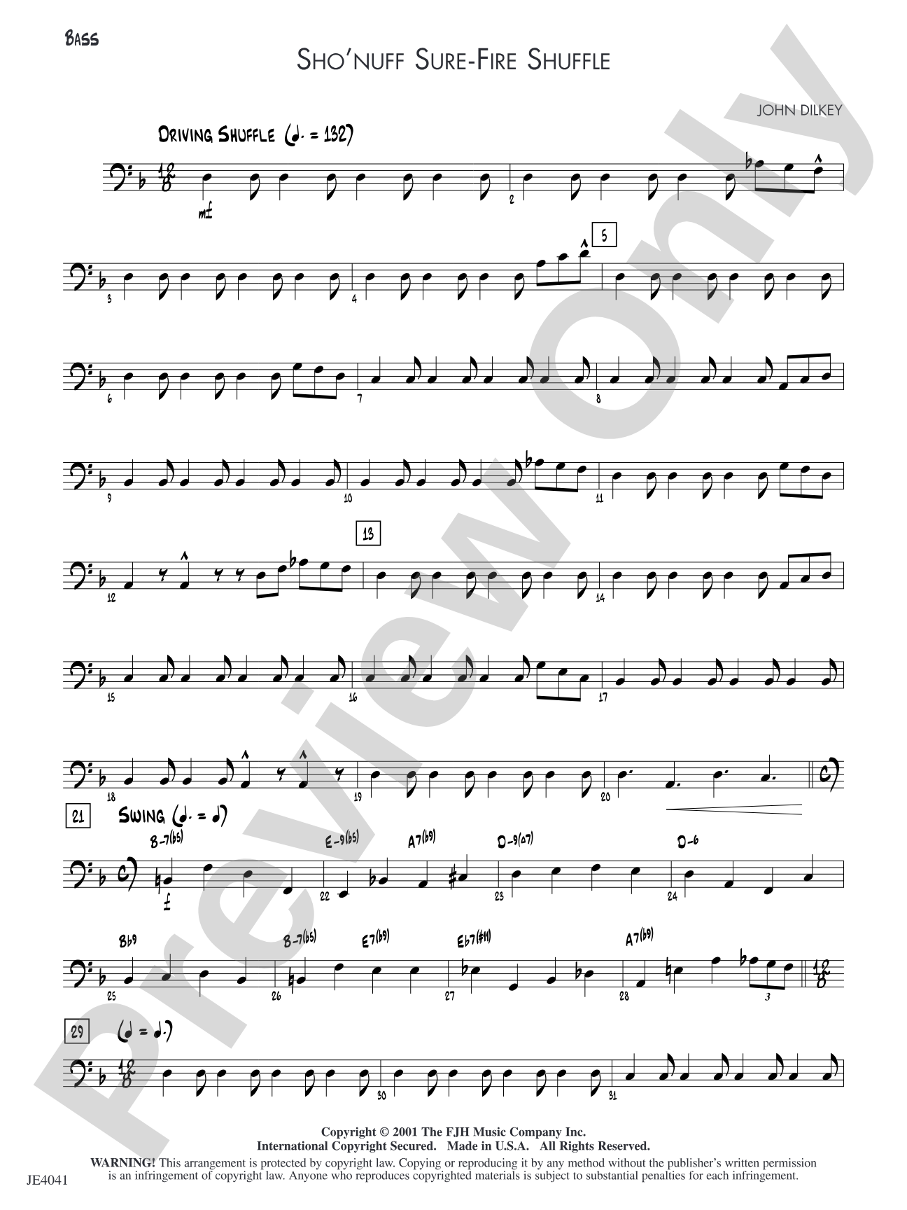 Sho' Nuff Sure-fire Shuffle: Bass