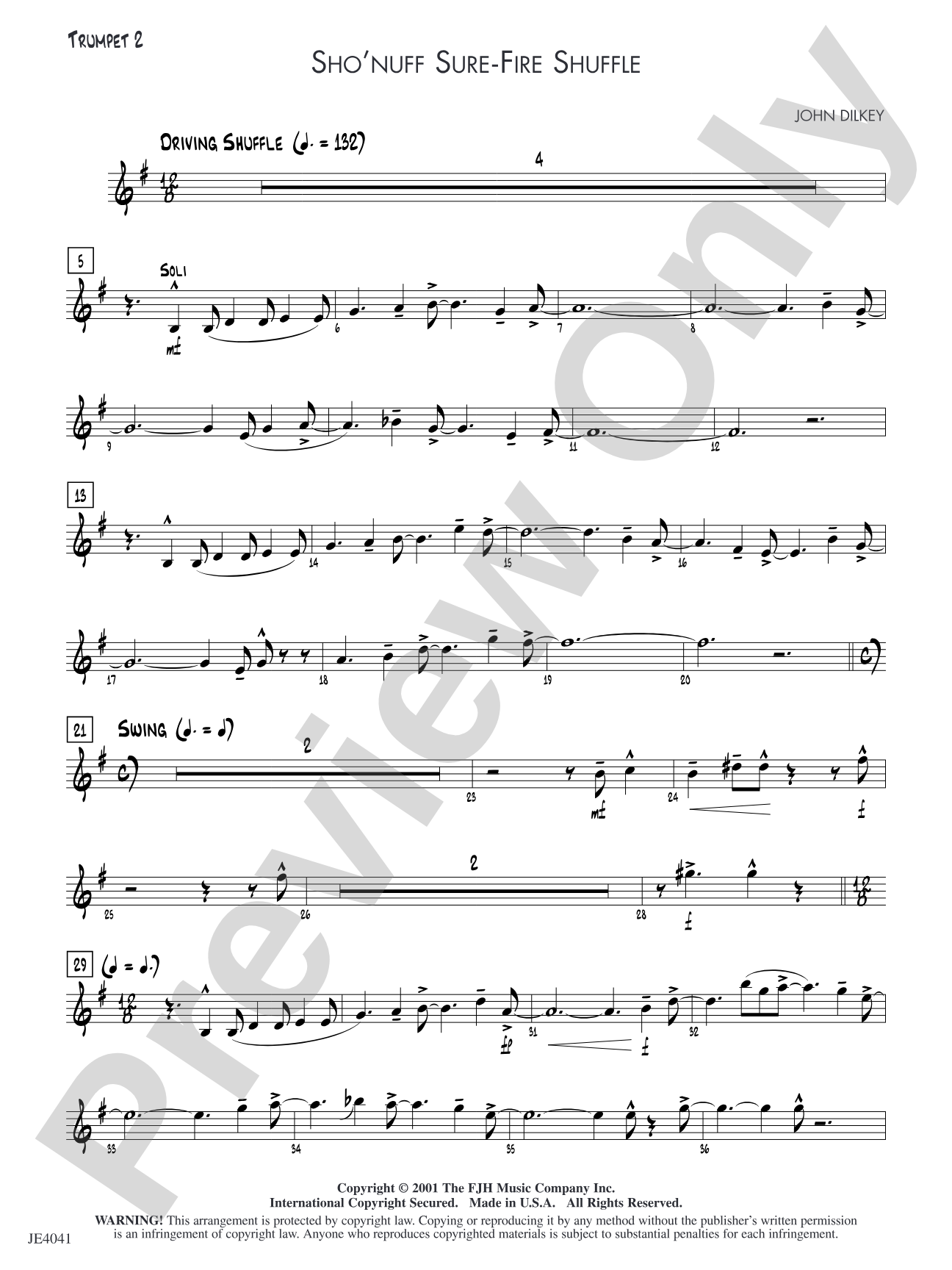Sho' Nuff Sure-fire Shuffle: Trumpet 2
