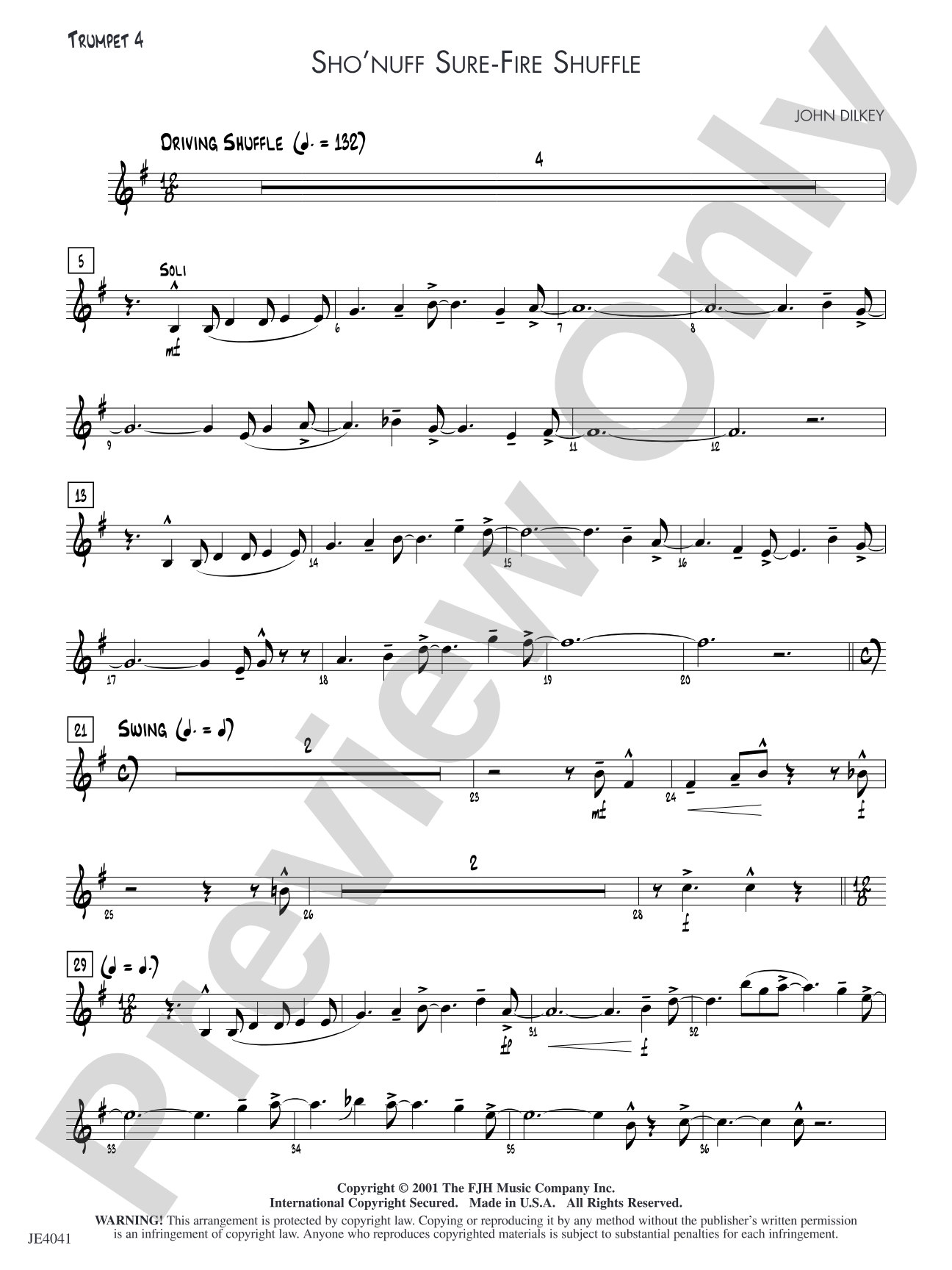 Sho' Nuff Sure-fire Shuffle: Trumpet 4