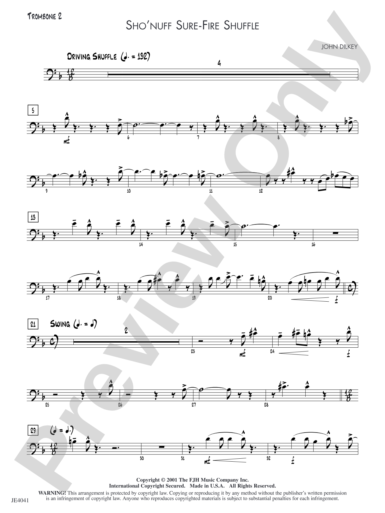 Sho' Nuff Sure-fire Shuffle: Trombone 2