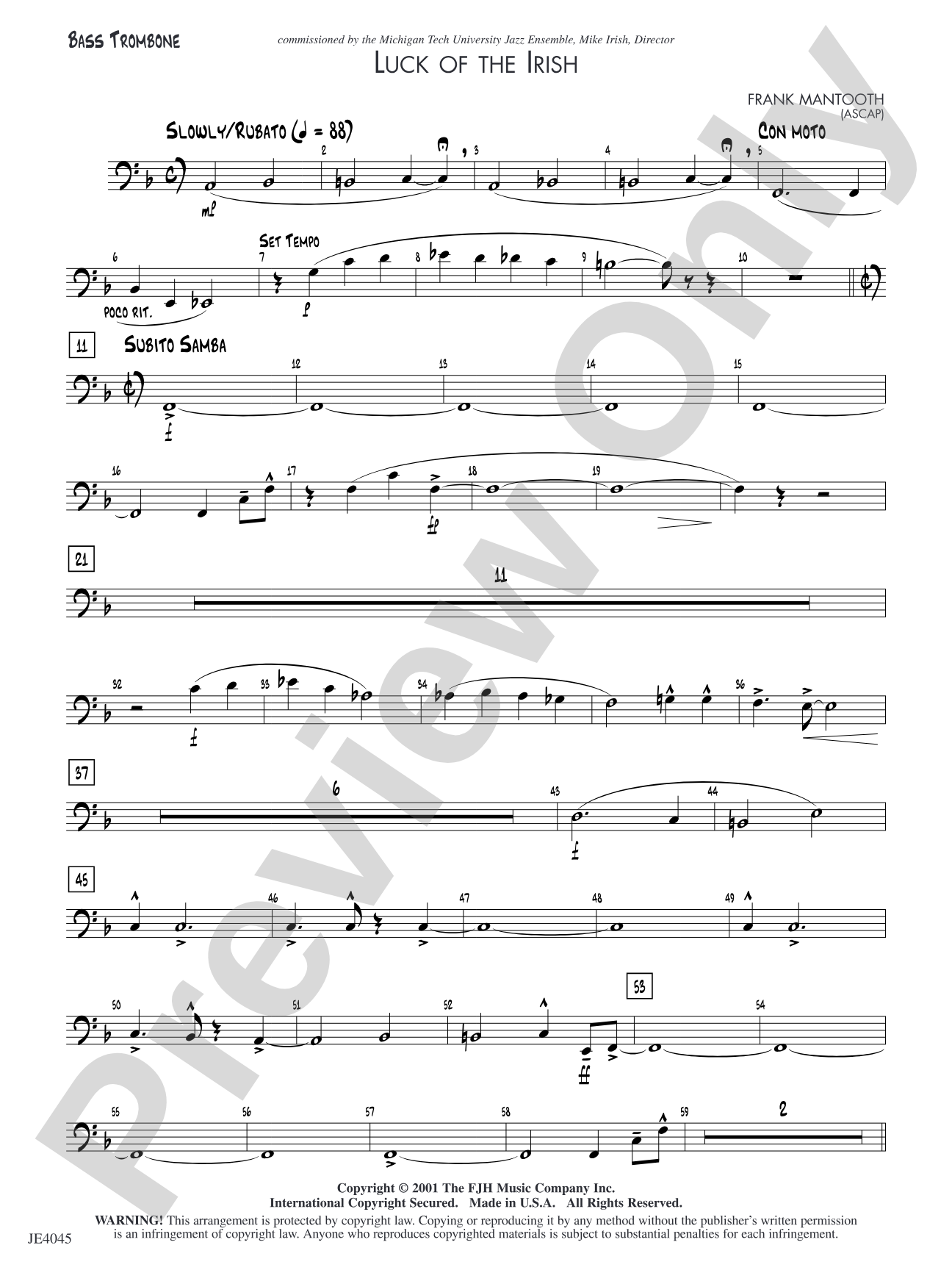 Luck of the Irish: Bass Trombone