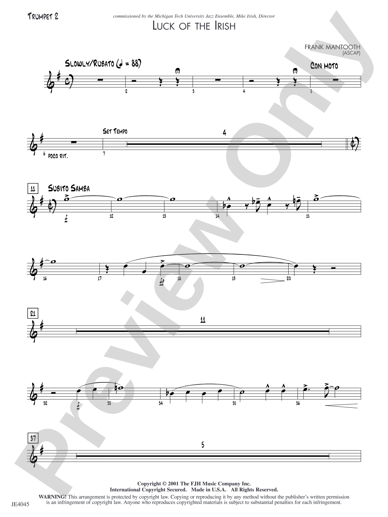 Luck of the Irish: Trumpet 2