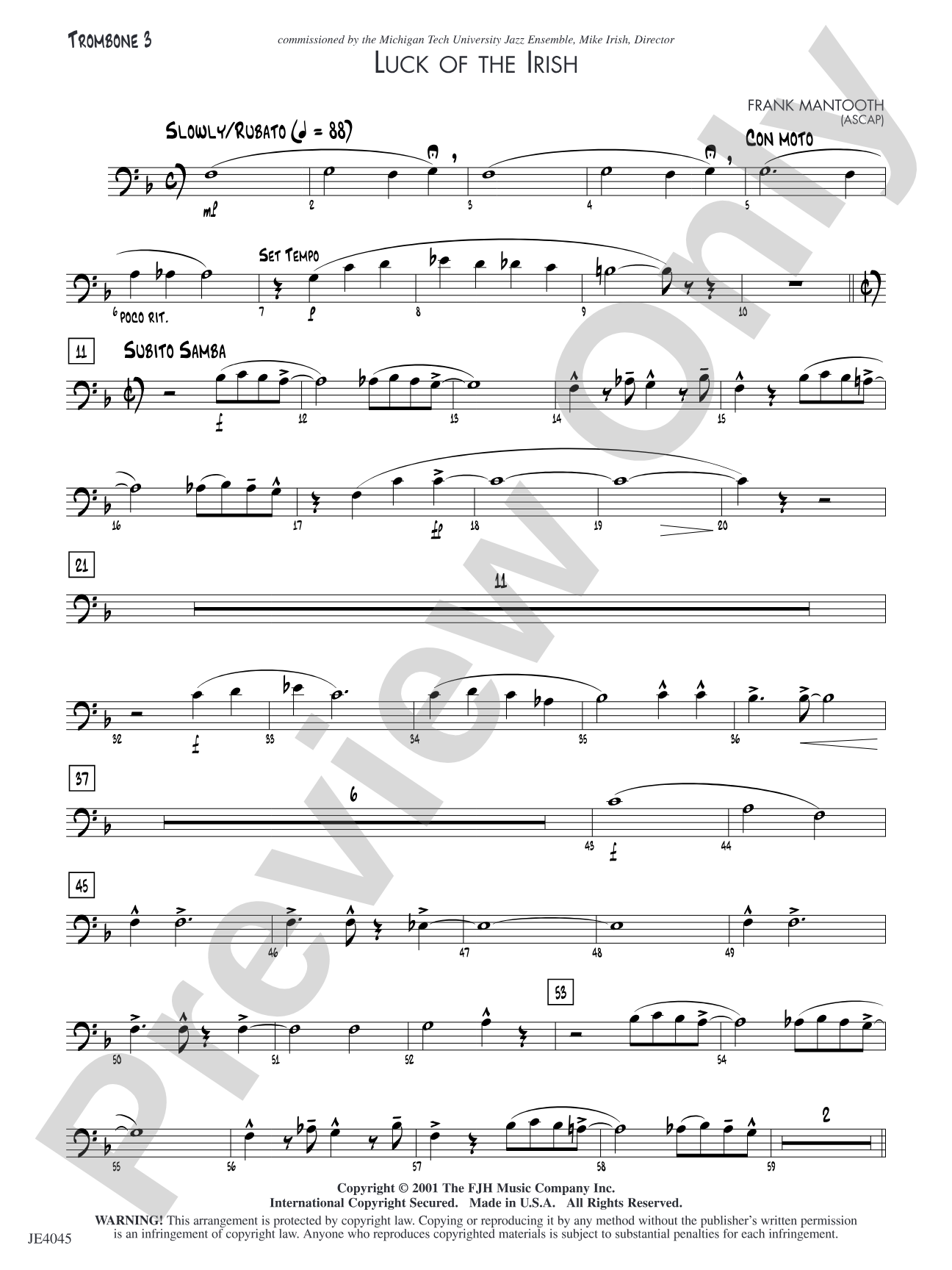 Luck of the Irish: Trombone 3