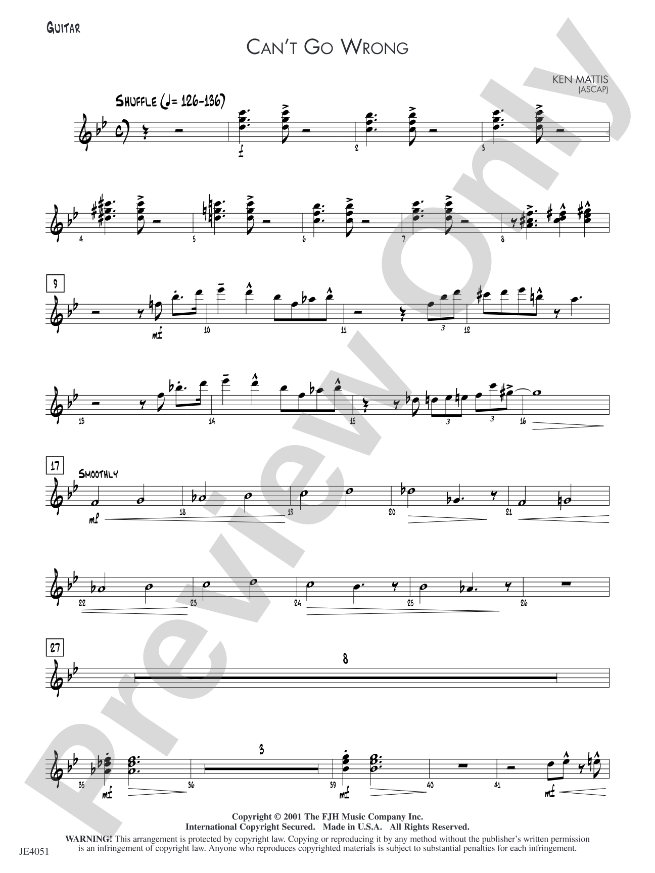 Can't Go Wrong: Guitar