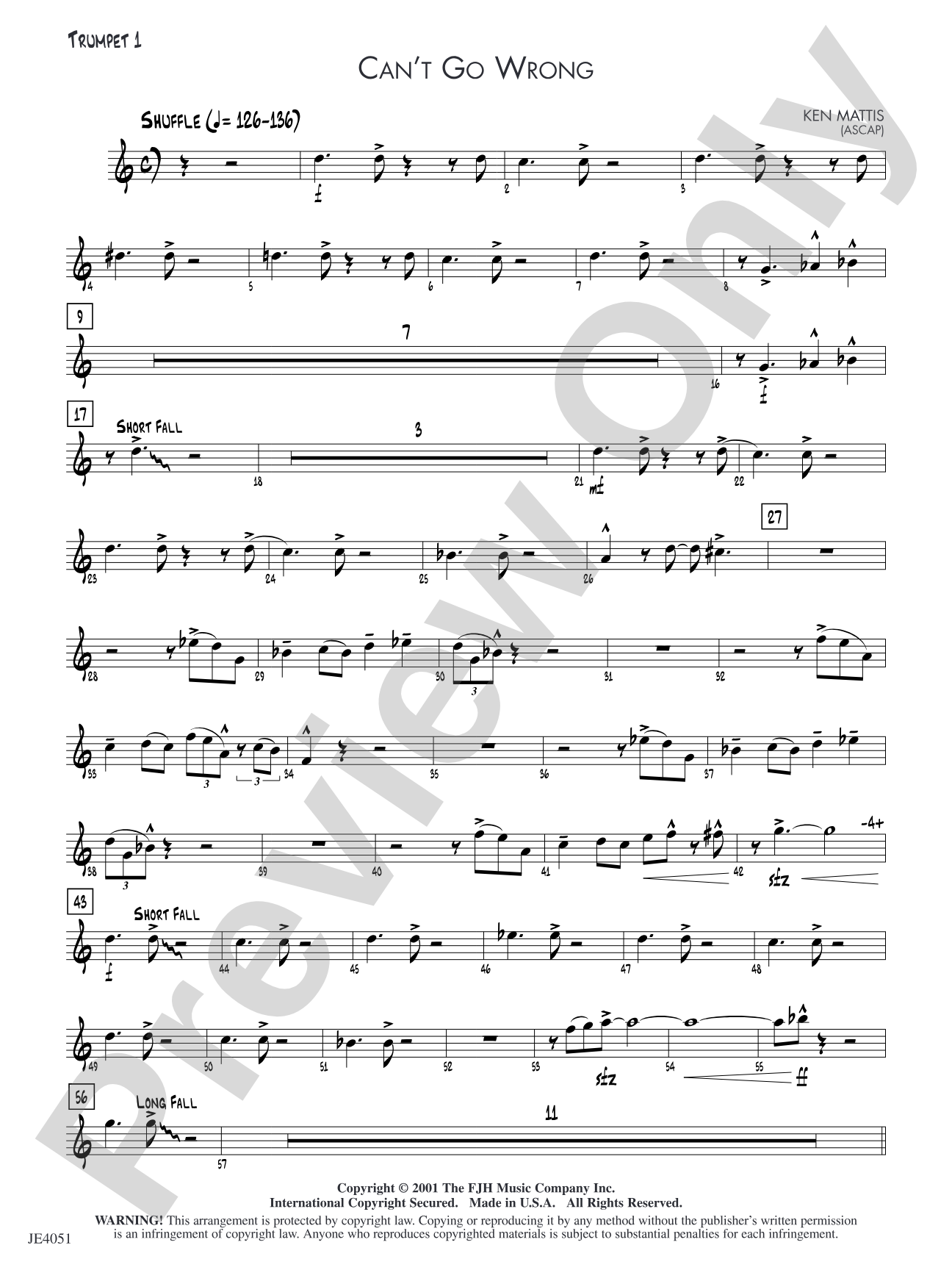 Can't Go Wrong: Trumpet 1