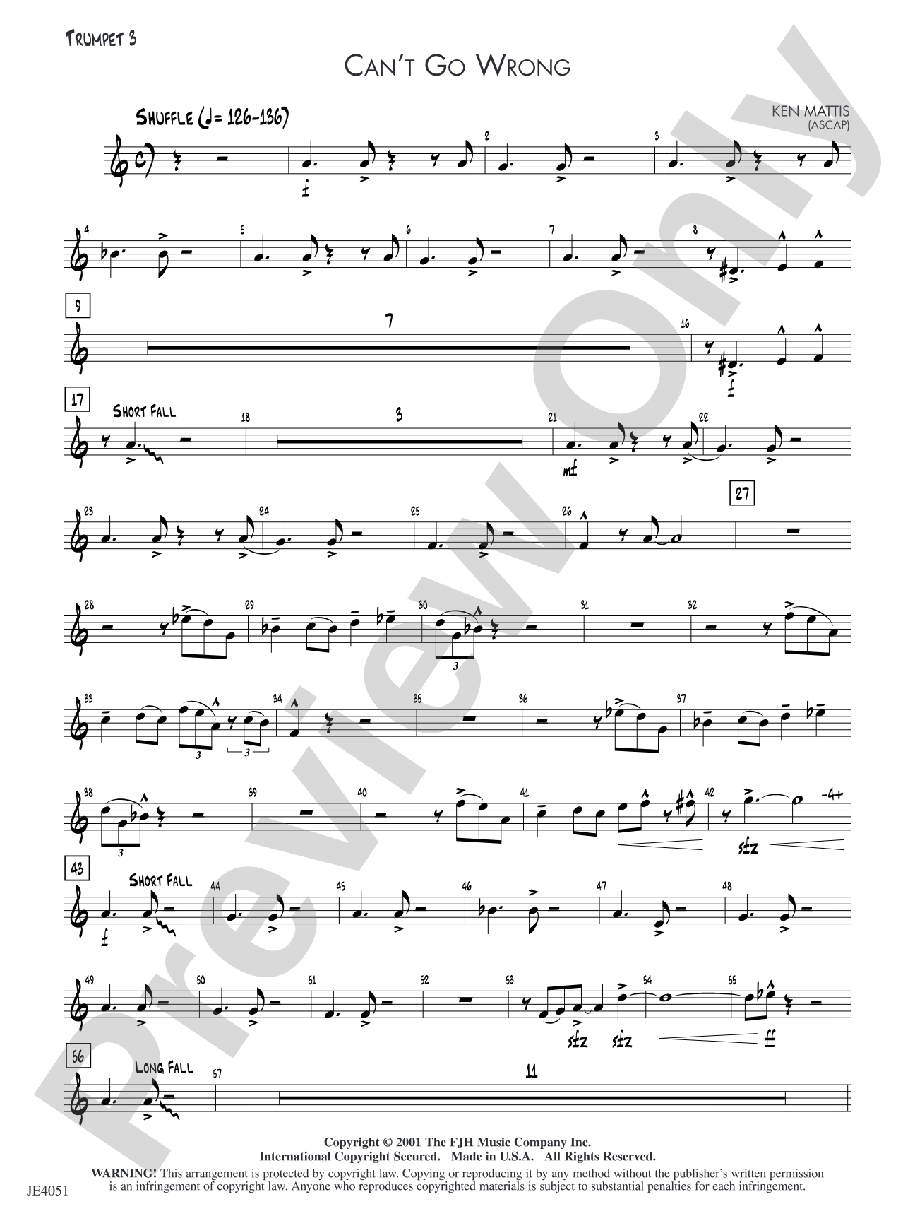 Can't Go Wrong: Trumpet 3