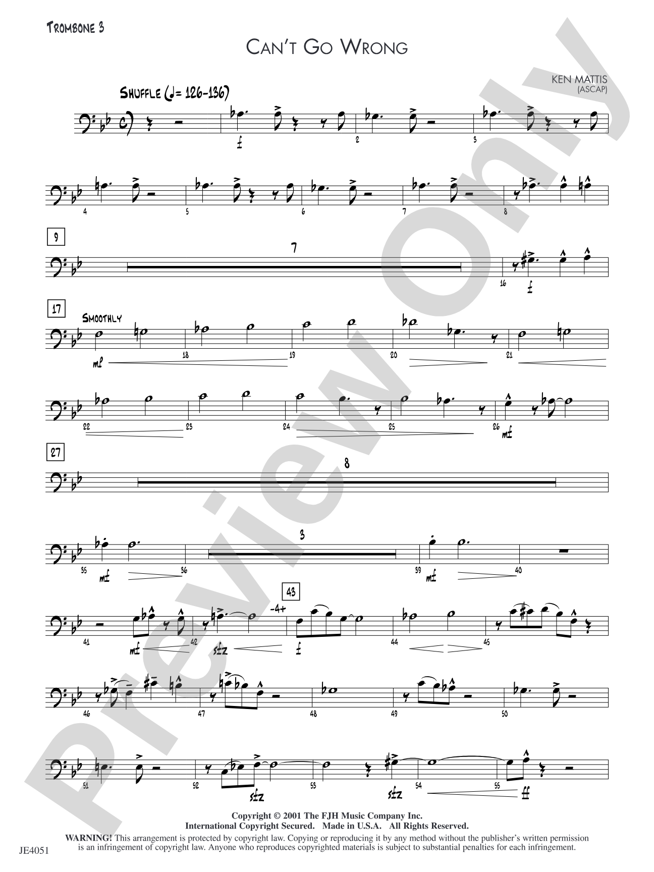 Can't Go Wrong: Trombone 3