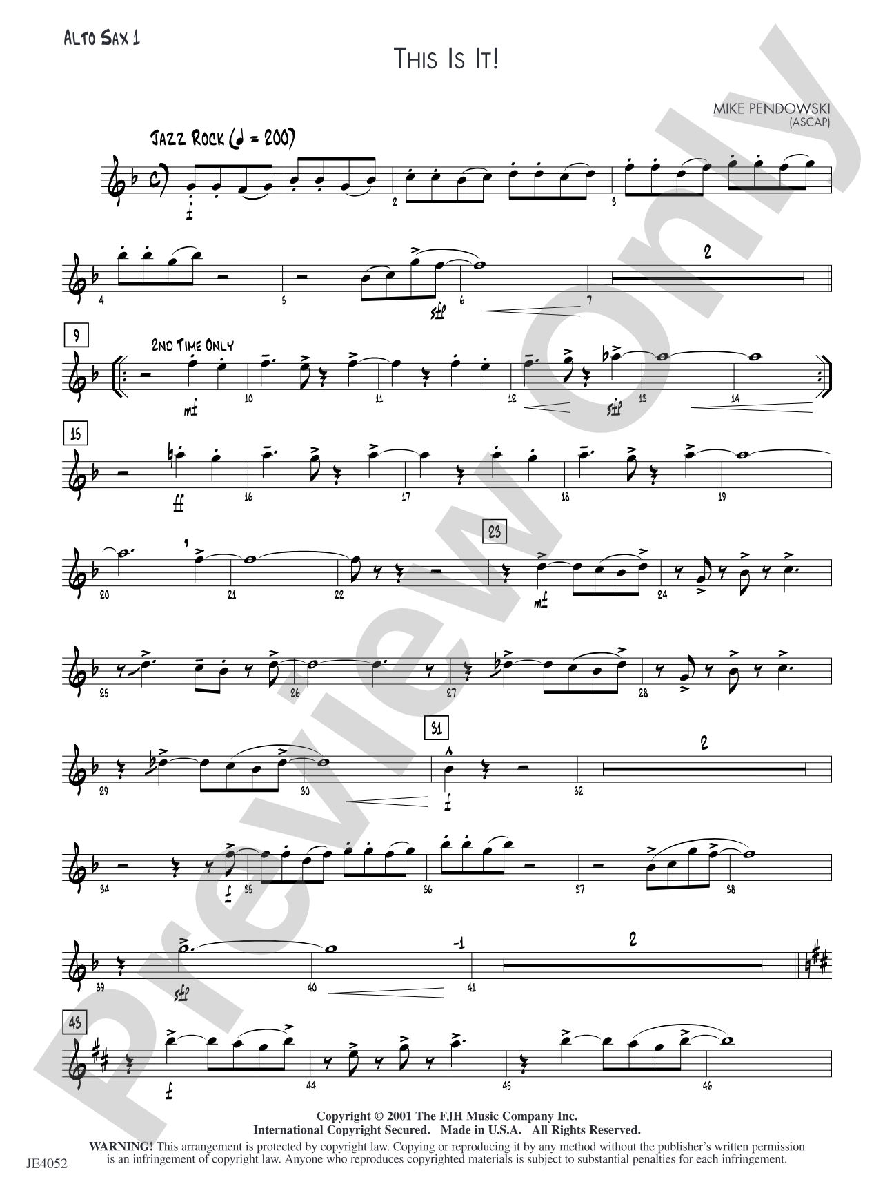 This Is It!: Alto Sax 1