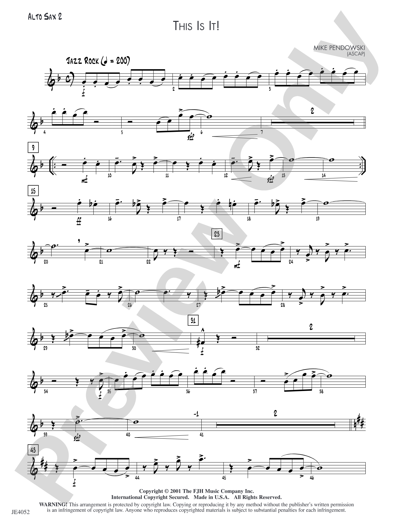 This Is It!: Alto Sax 2