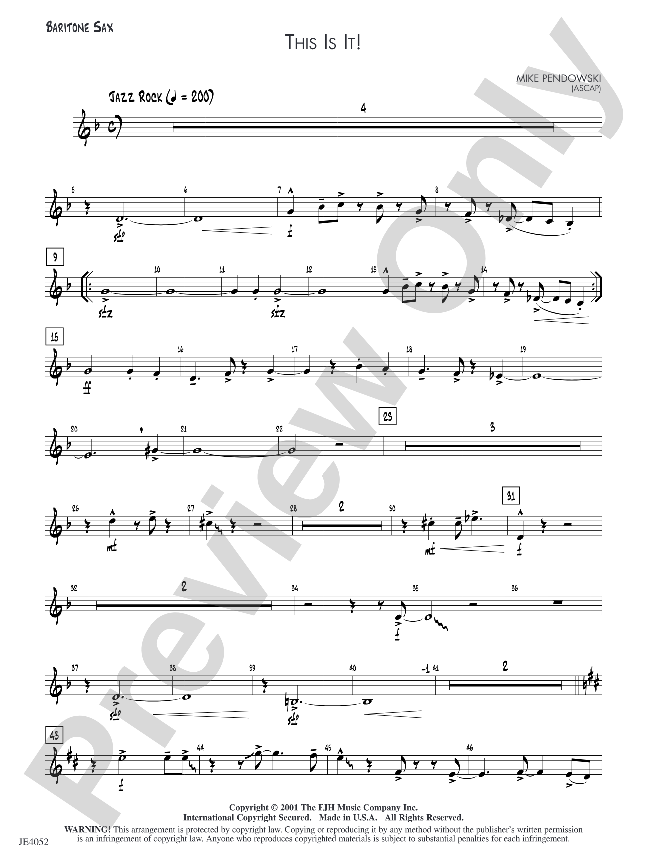 This Is It!: Baritone Sax