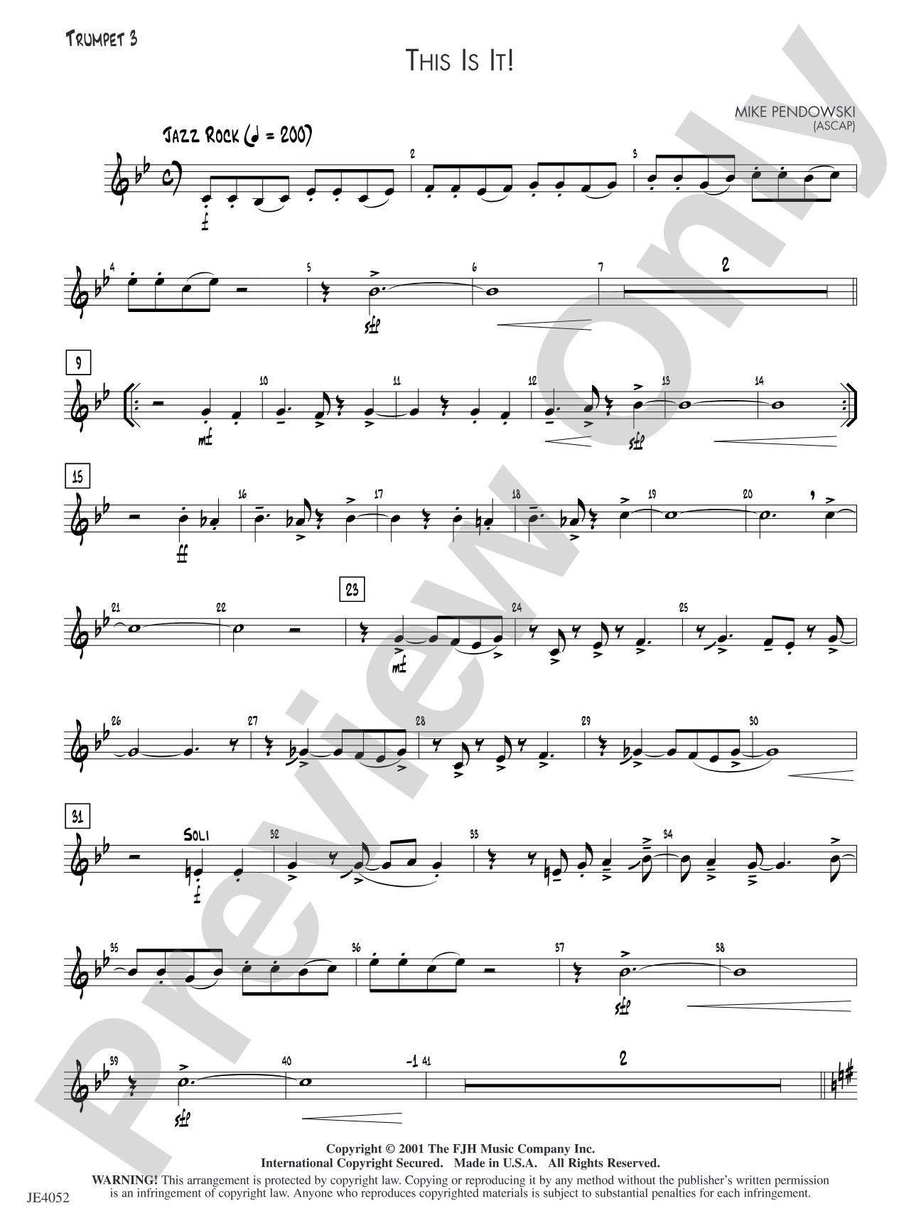 This Is It!: Trumpet 3