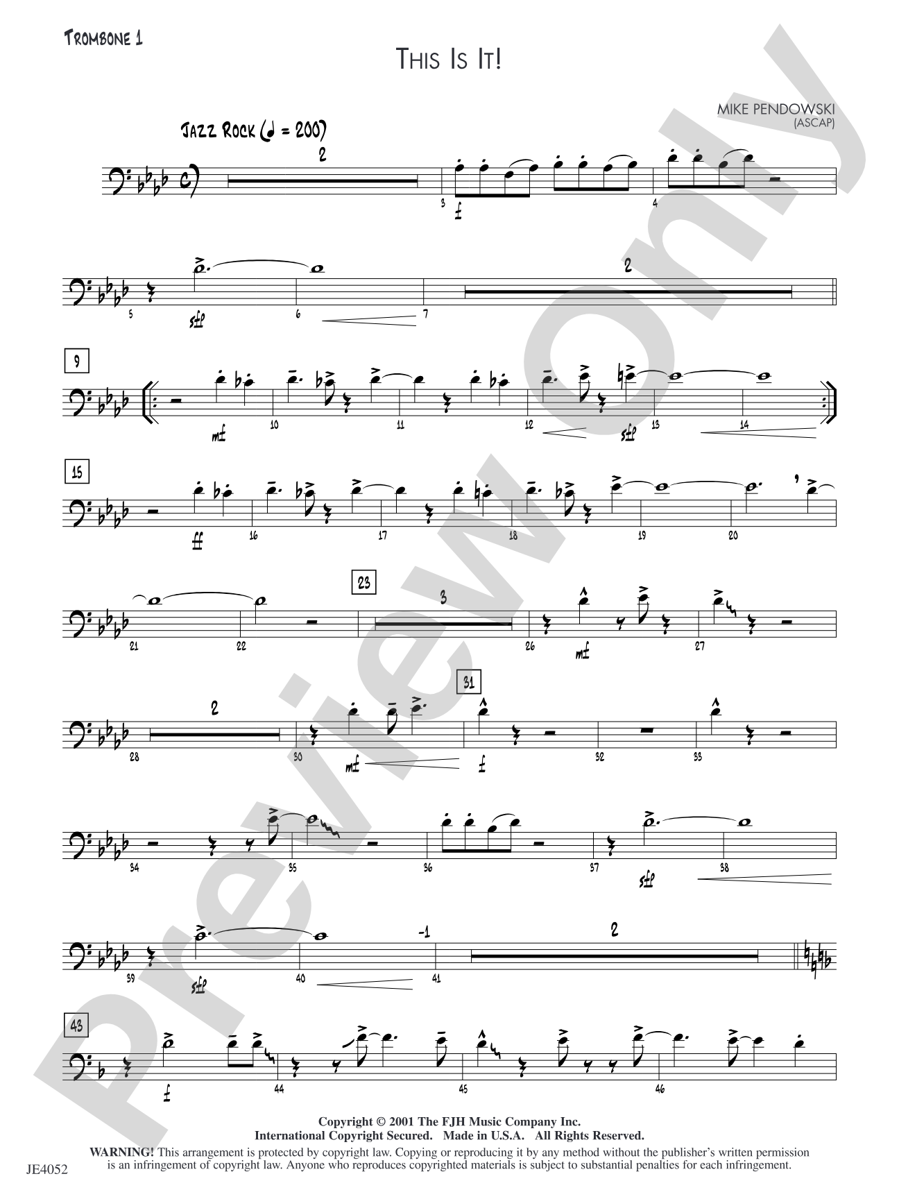This Is It!: Trombone 1