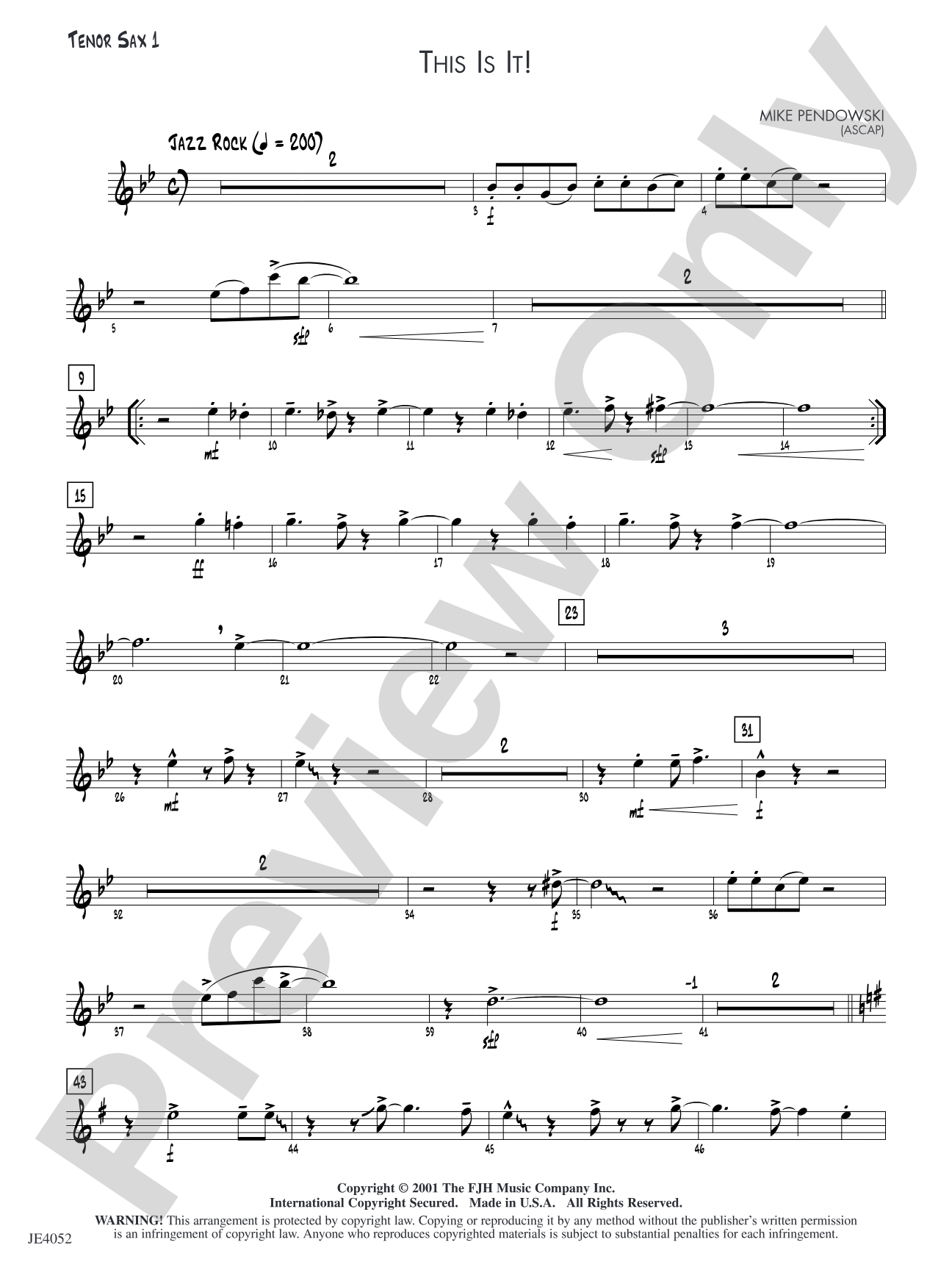 This Is It!: Tenor Sax 1