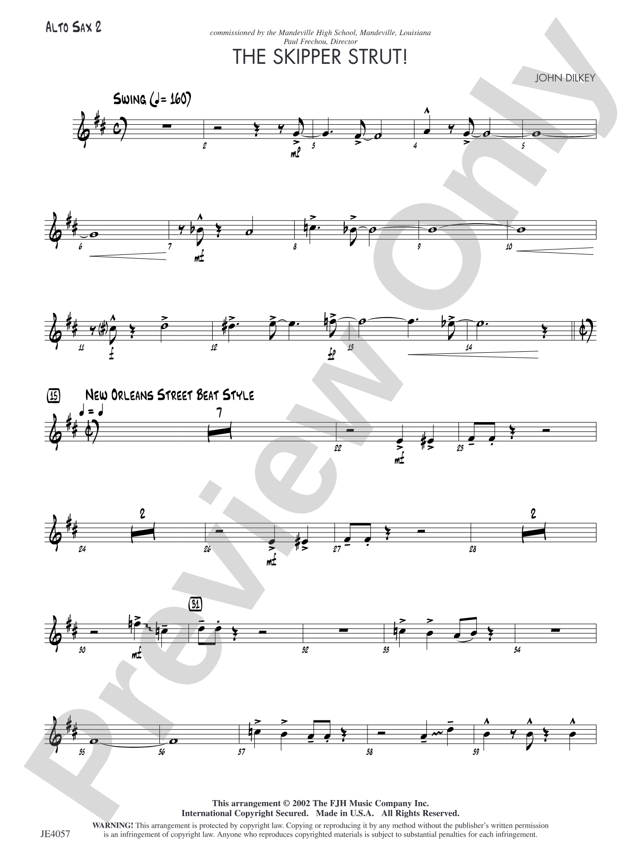 The Skipper Strut!: Alto Sax 2