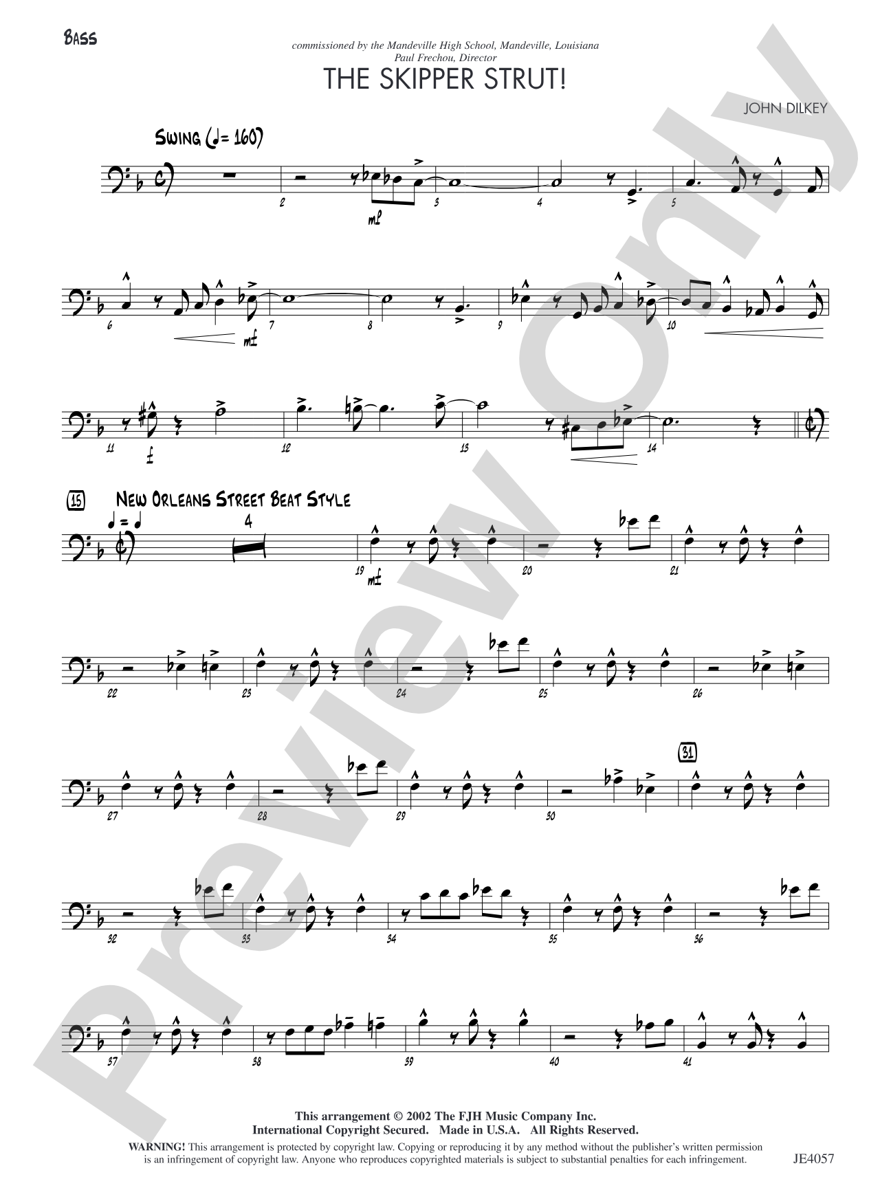The Skipper Strut!: Bass