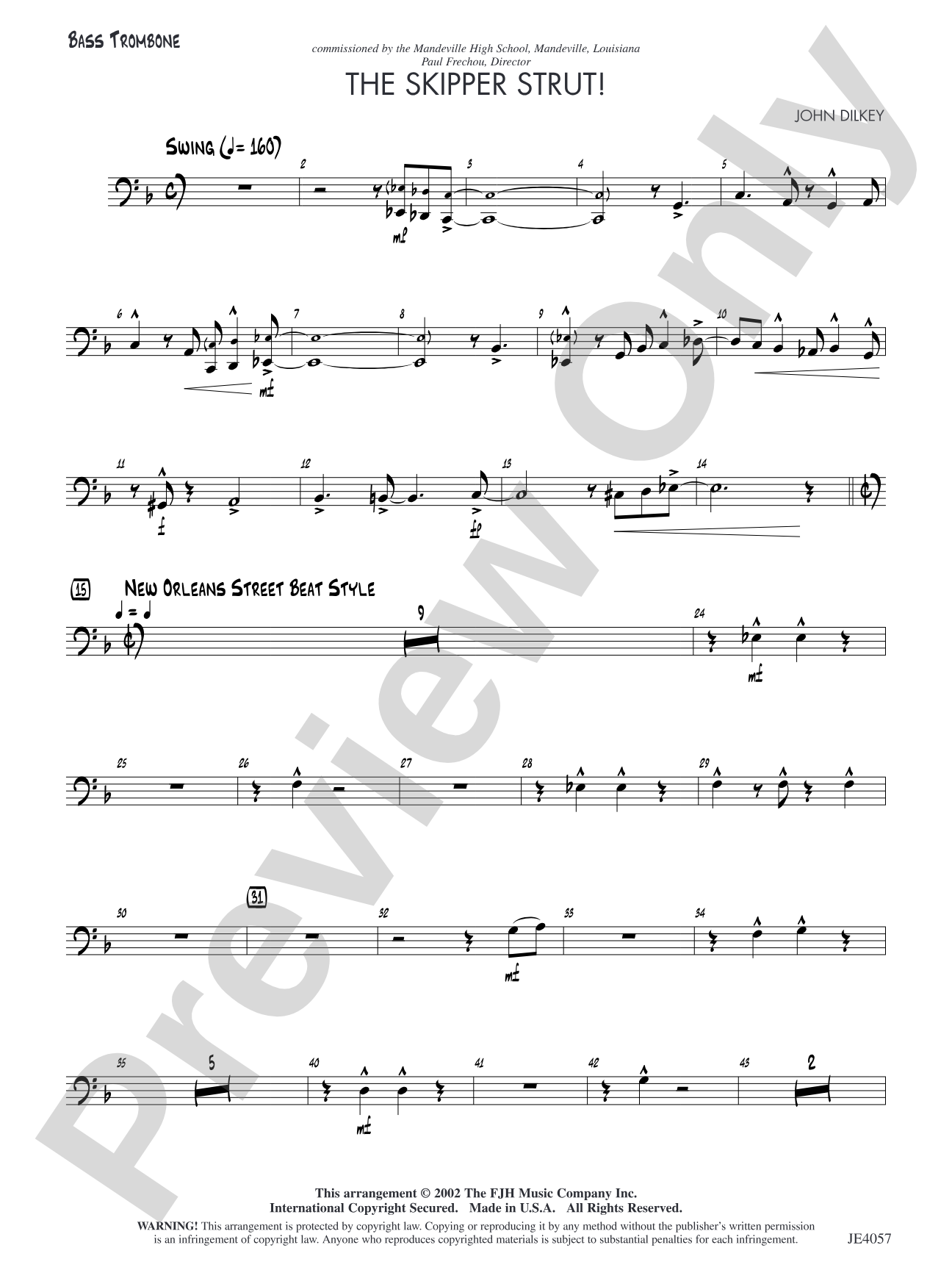 The Skipper Strut!: Bass Trombone