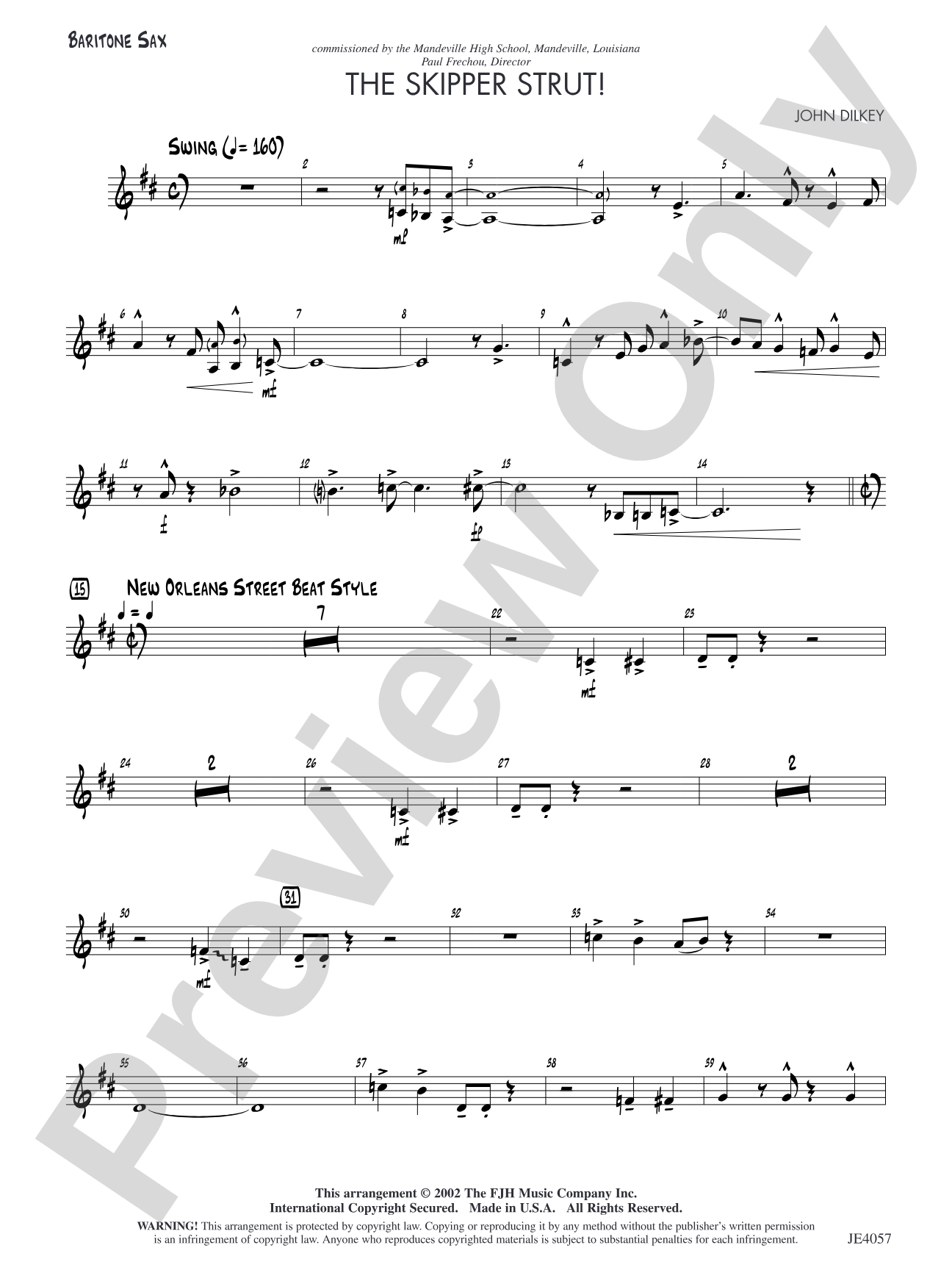 The Skipper Strut!: Baritone Sax