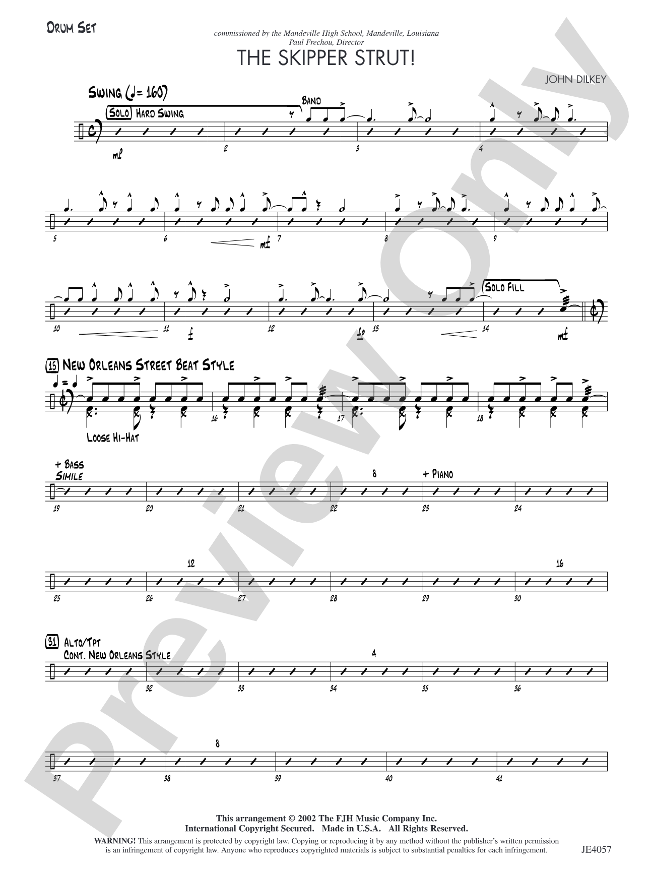 The Skipper Strut!: Drum Set