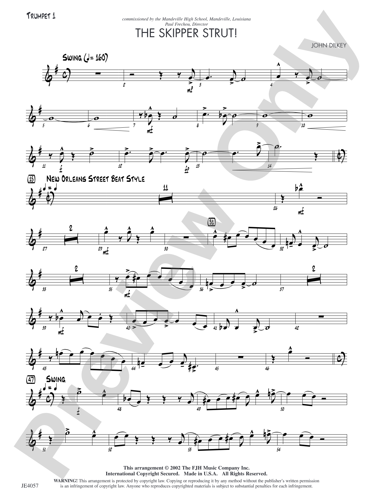 The Skipper Strut!: Trumpet 1