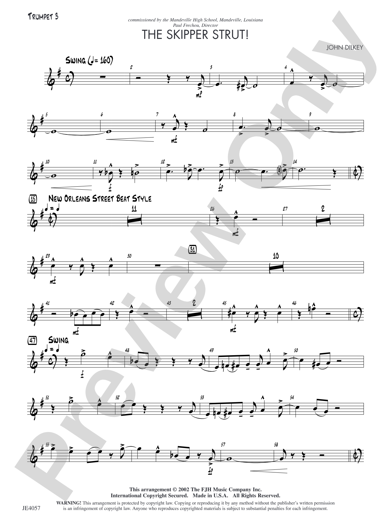 The Skipper Strut!: Trumpet 3