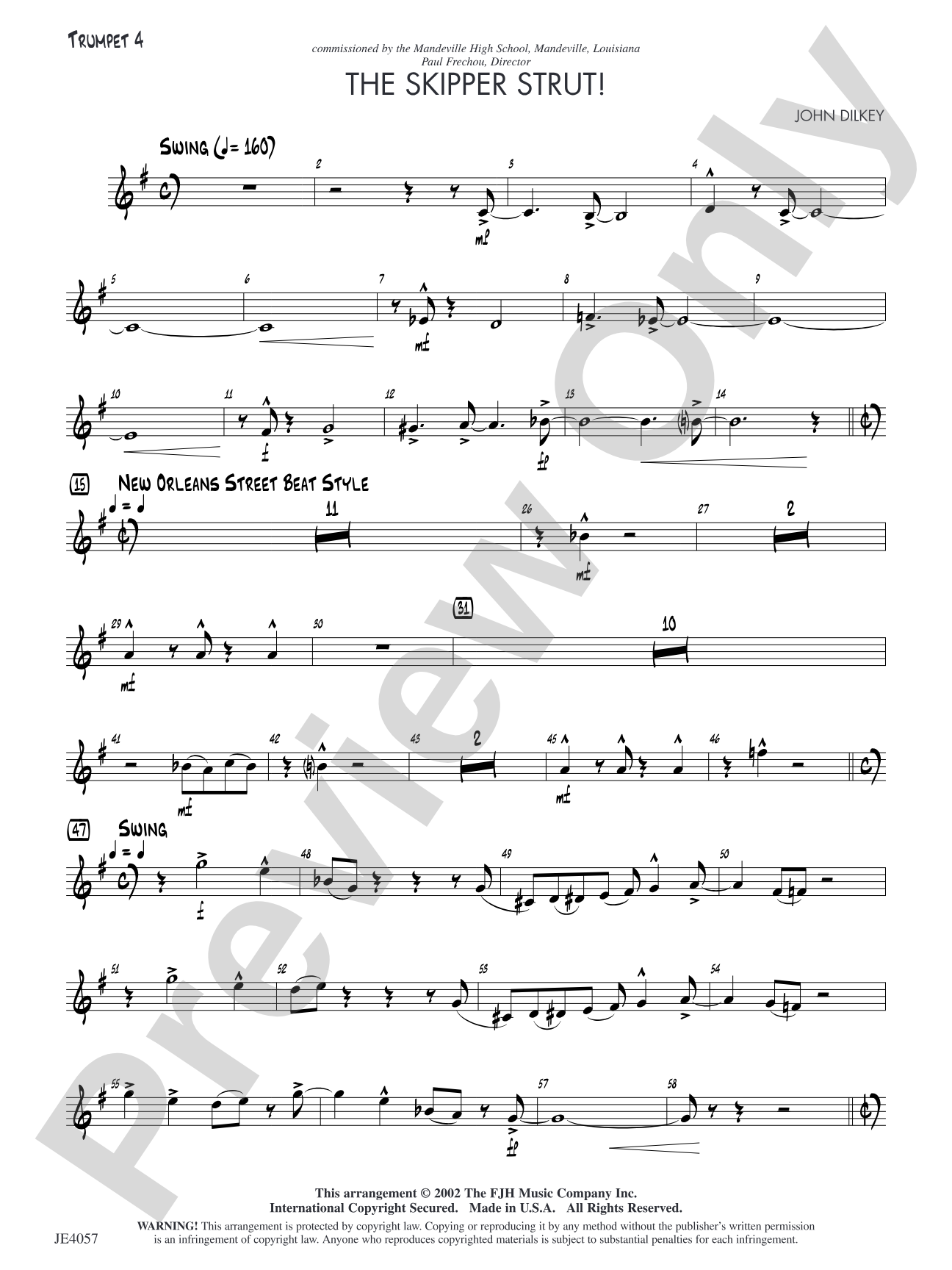 The Skipper Strut!: Trumpet 4