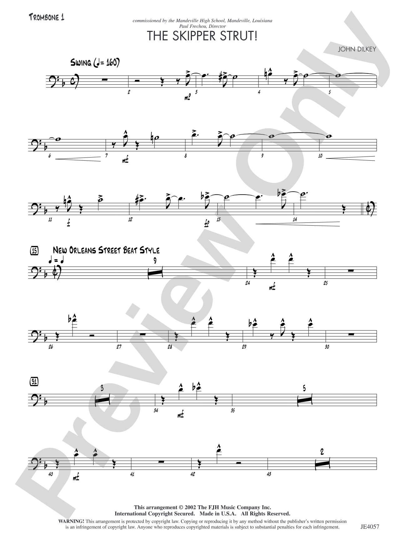 The Skipper Strut!: Trombone 1