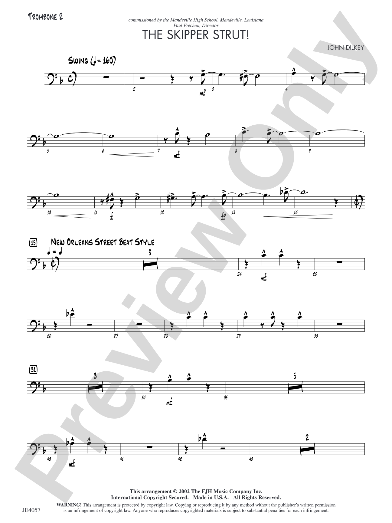 The Skipper Strut!: Trombone 2