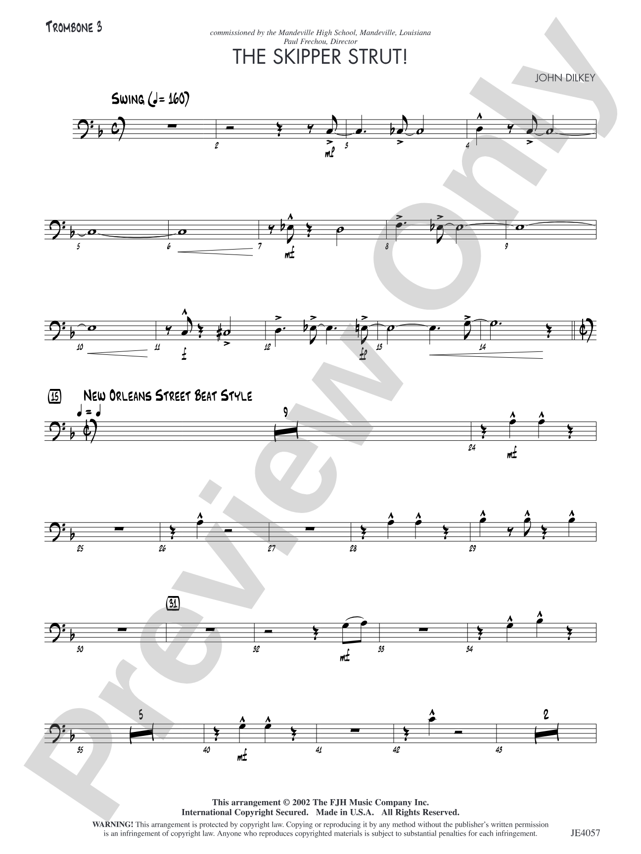 The Skipper Strut!: Trombone 3