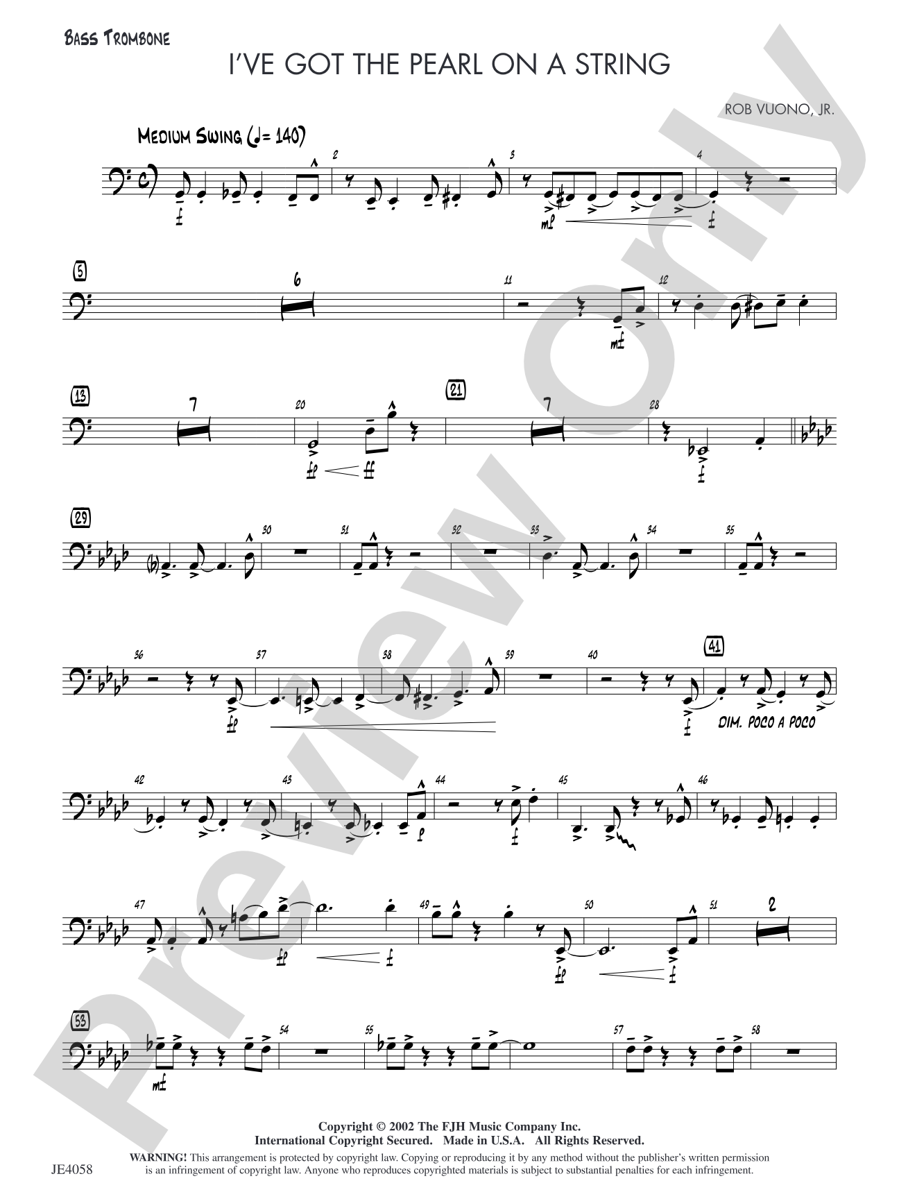 I've Got the Pearl on a String: Optional Bass Trombone
