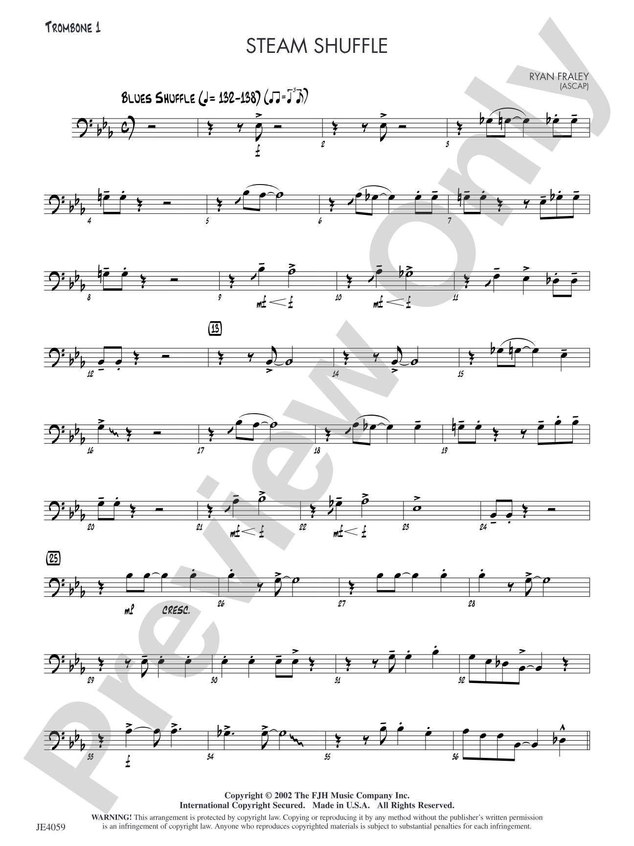 Steam Shuffle: Trombone 1