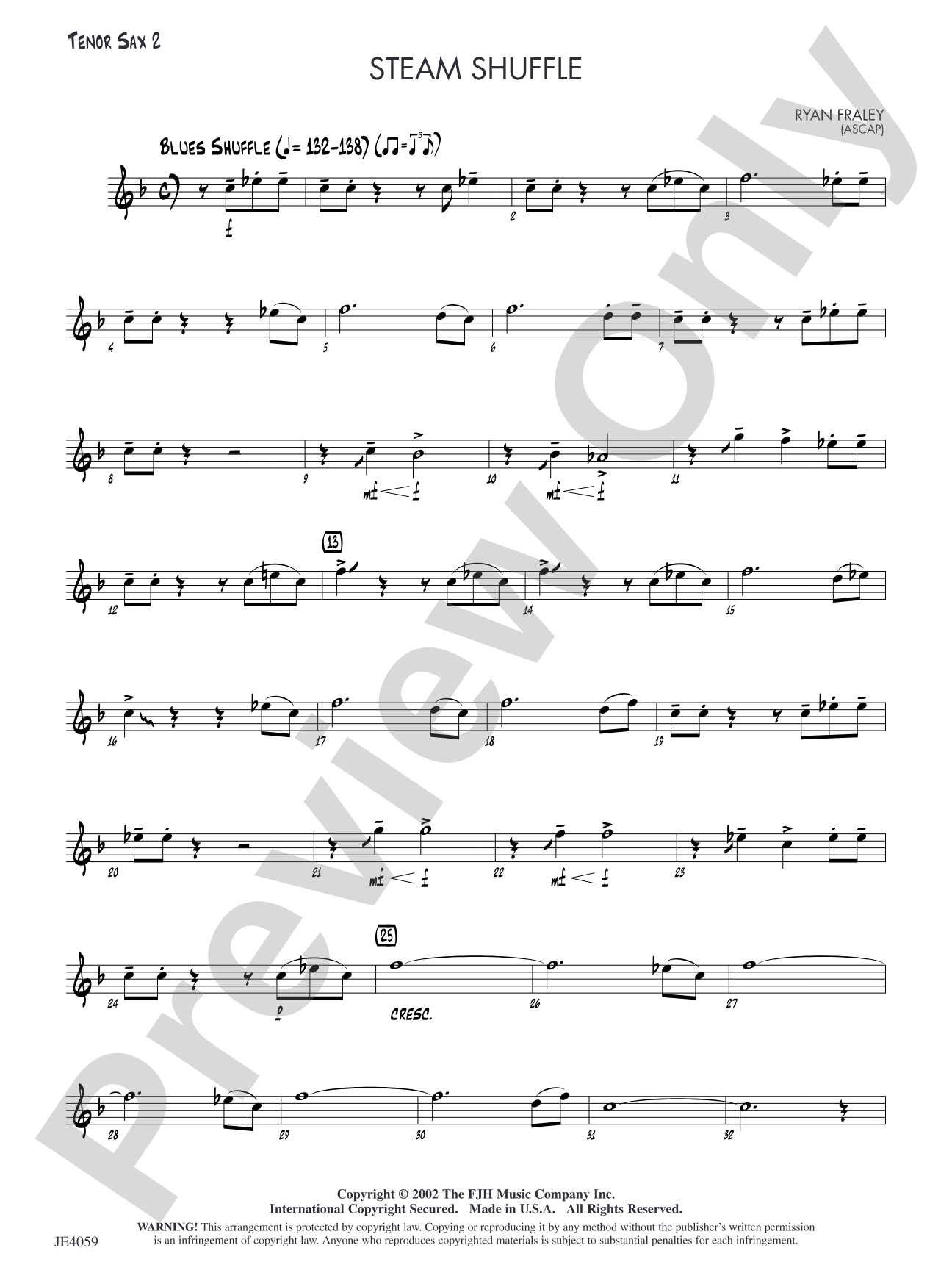 Steam Shuffle: Tenor Sax 2