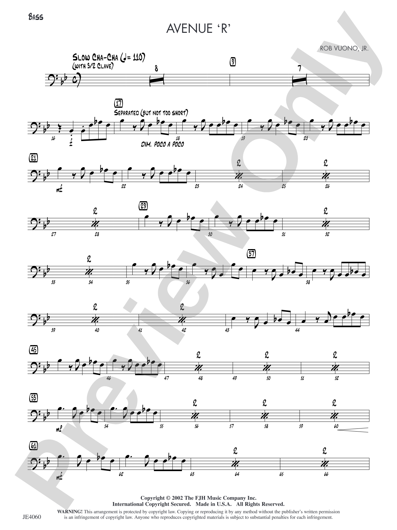 Avenue 'R': Bass