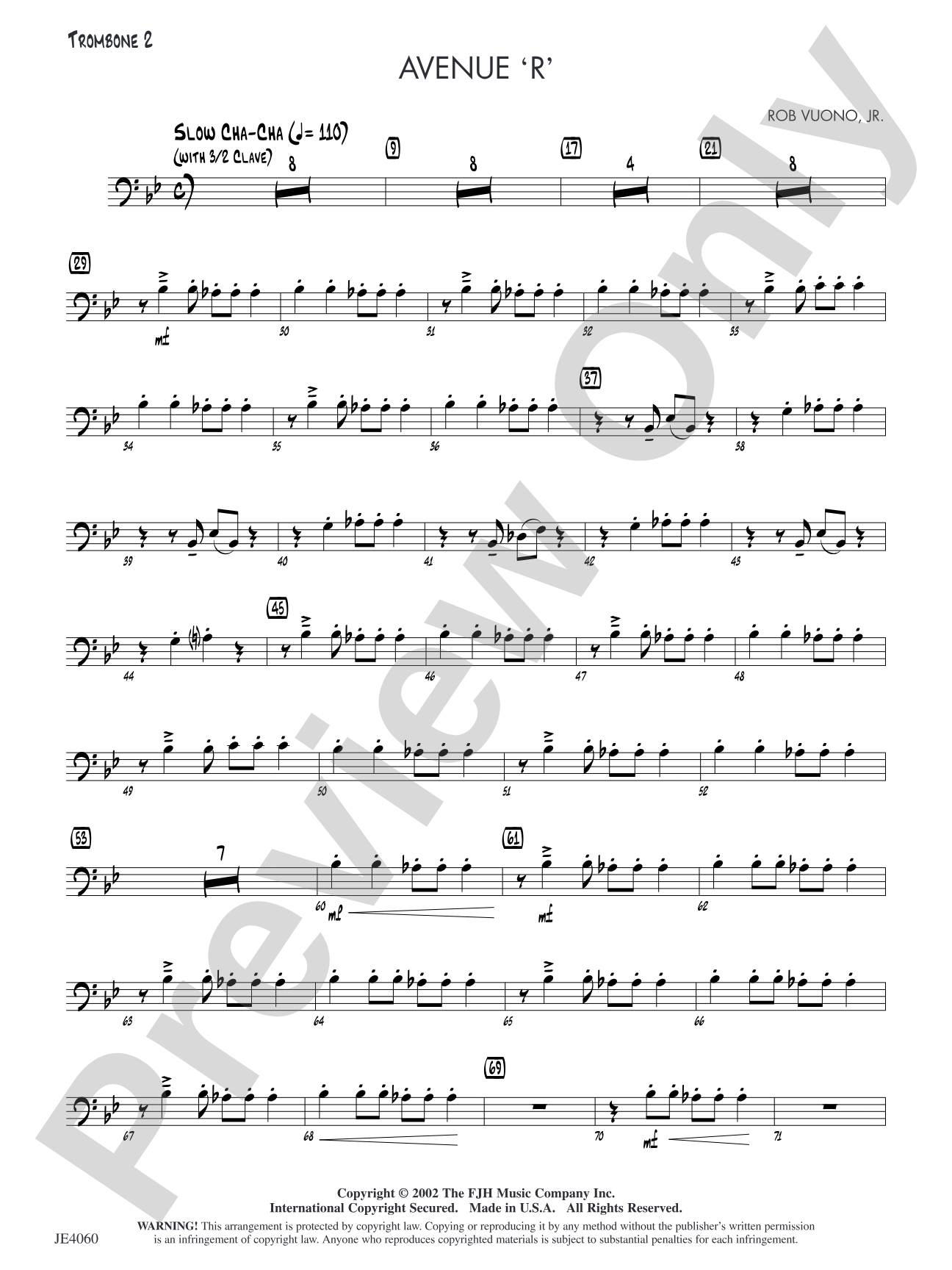 Avenue 'R': Trombone 2