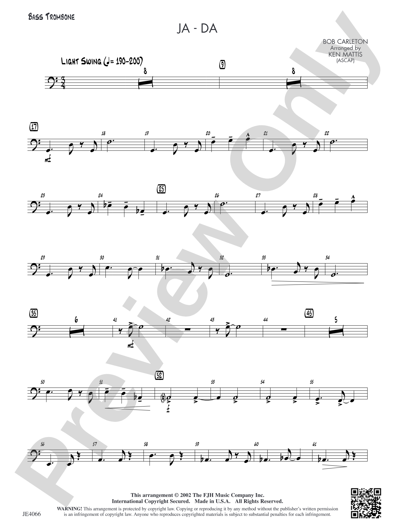 Ja-Da: Bass Trombone