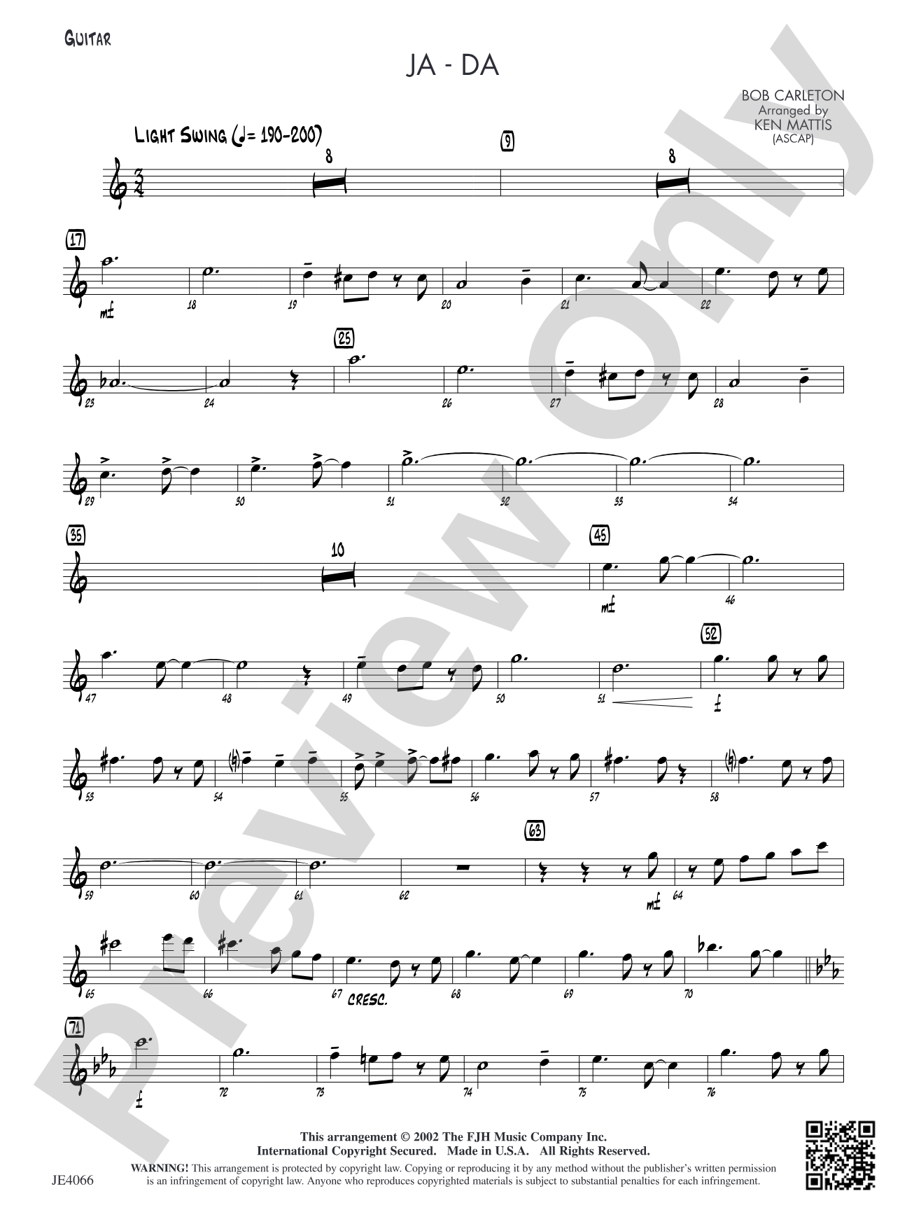 Ja-Da: Guitar