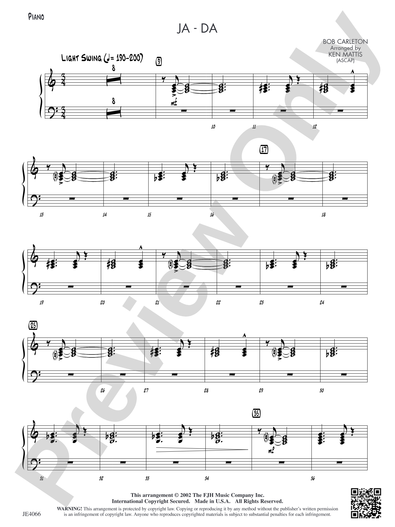 Ja-Da: Piano