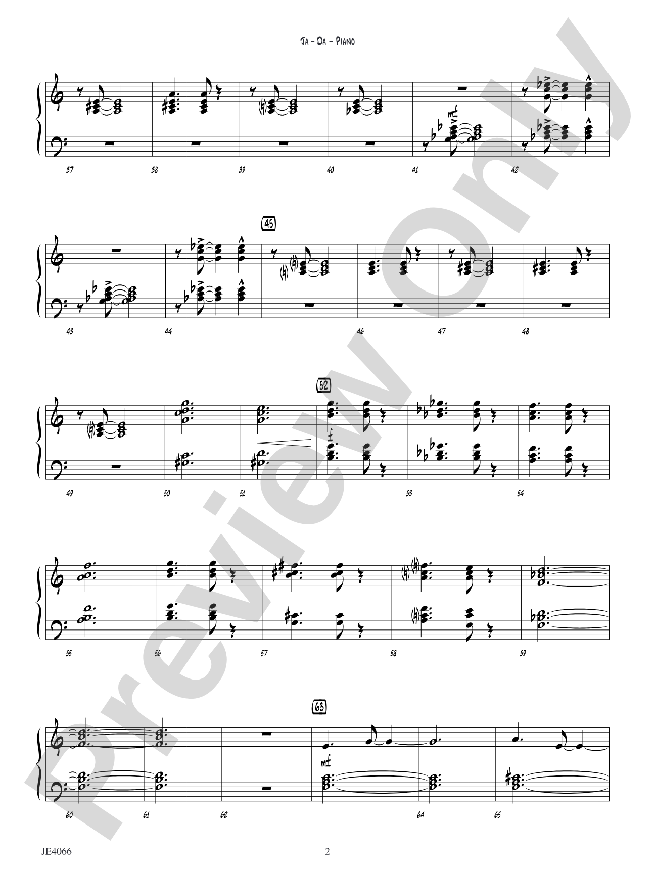 Ja-Da: Piano
