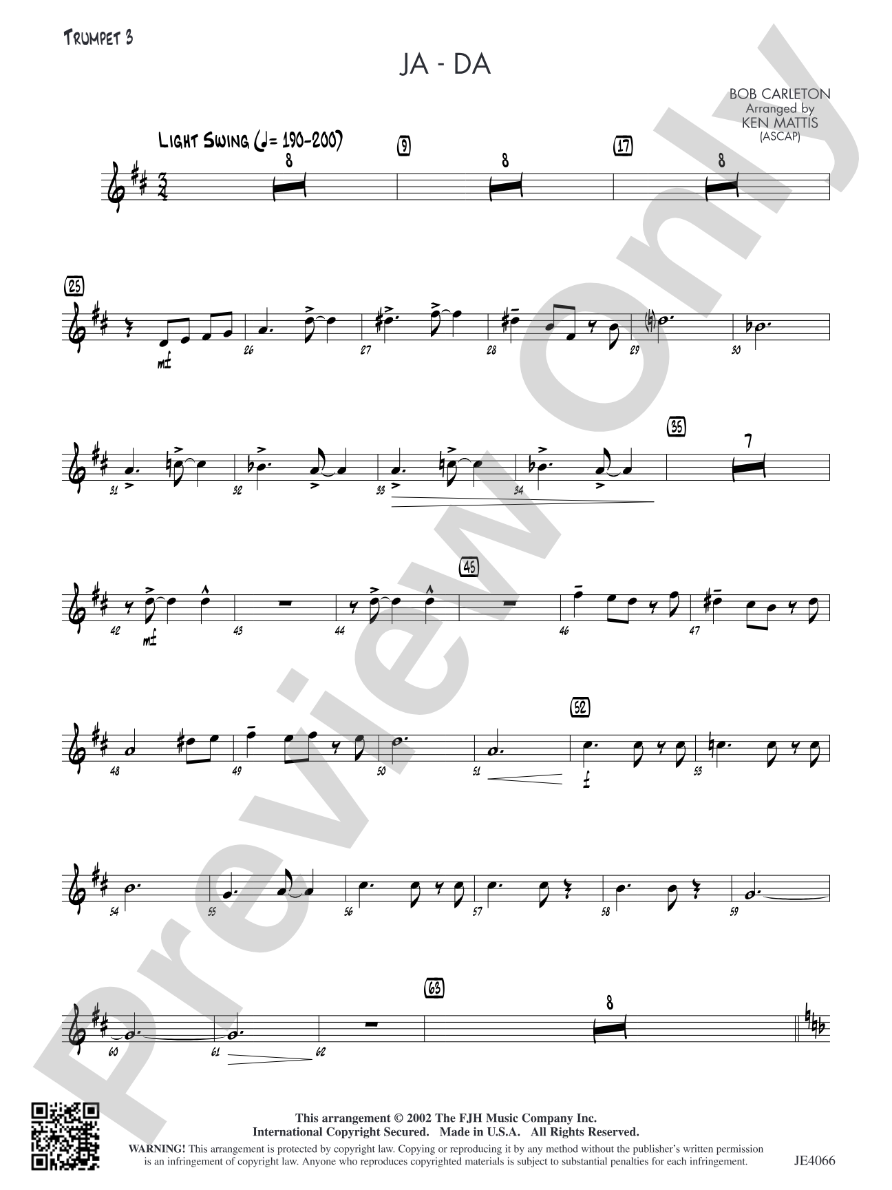Ja-Da: Trumpet 3