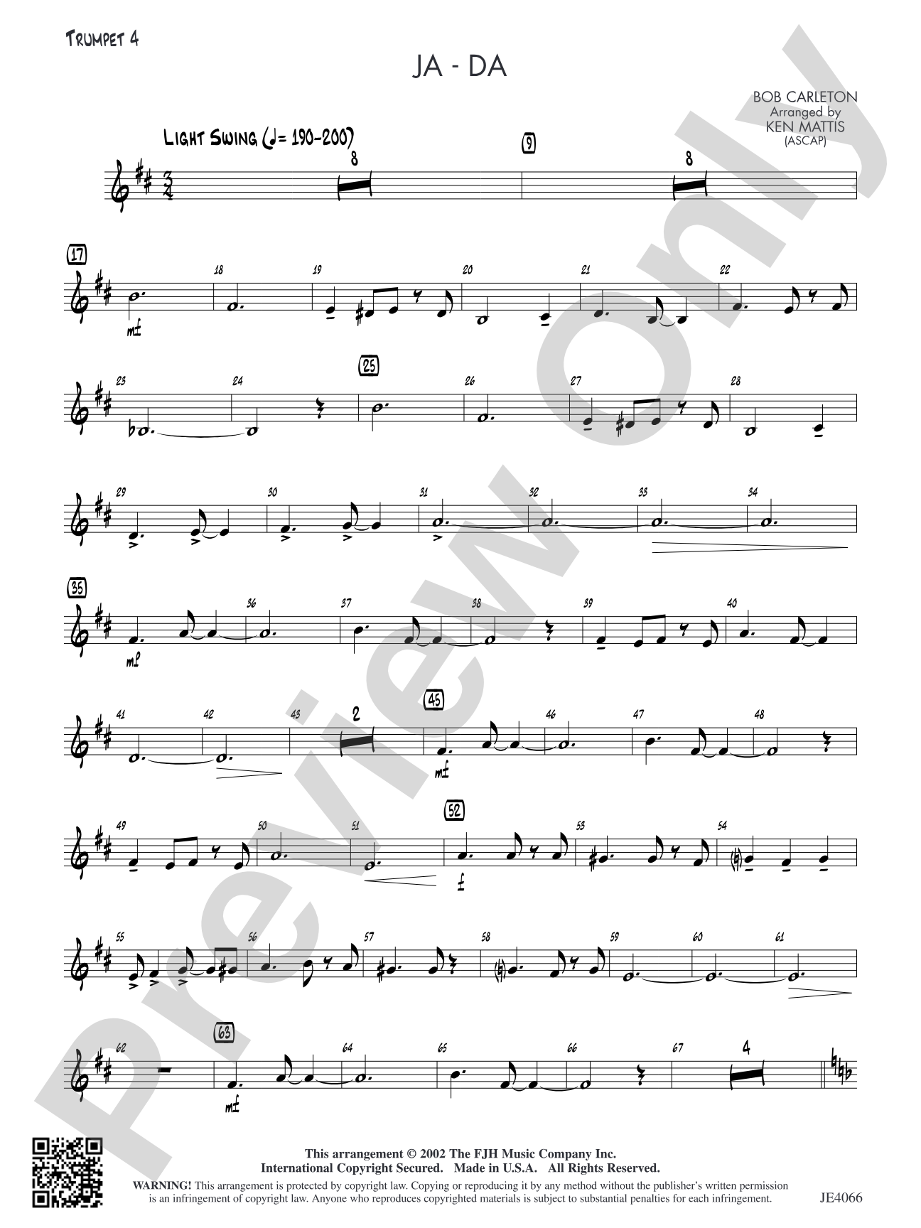Ja-Da: Trumpet 4