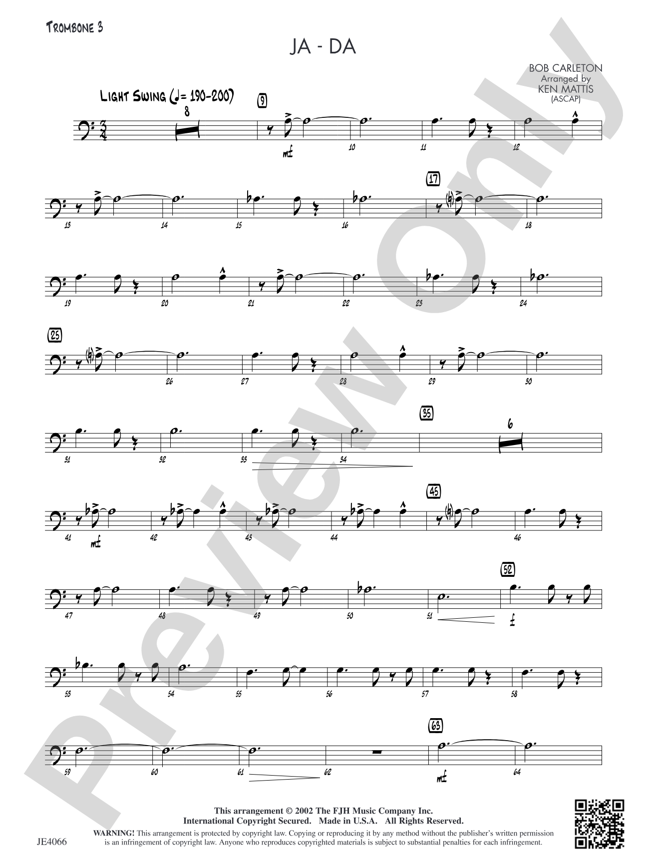 Ja-Da: Trombone 3
