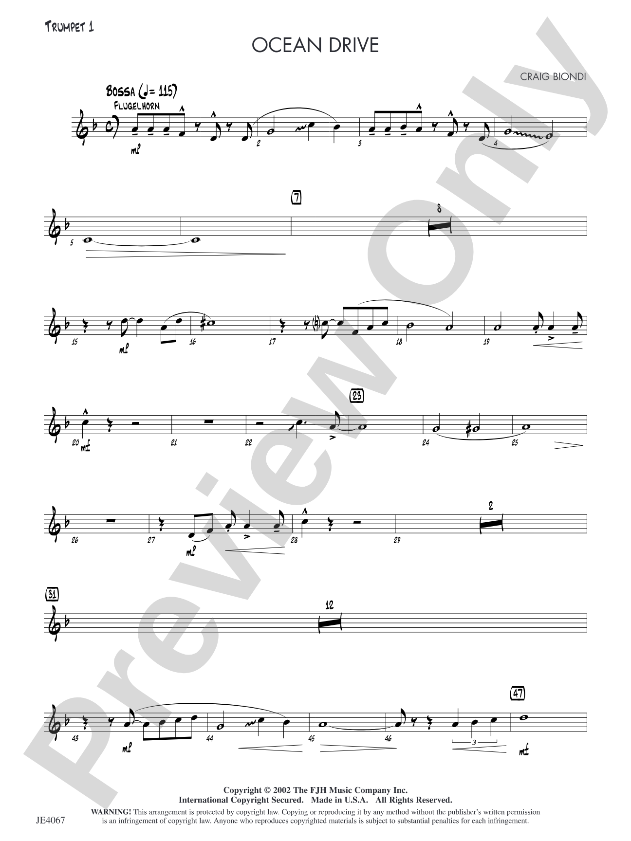 Ocean Drive: Trumpet 1