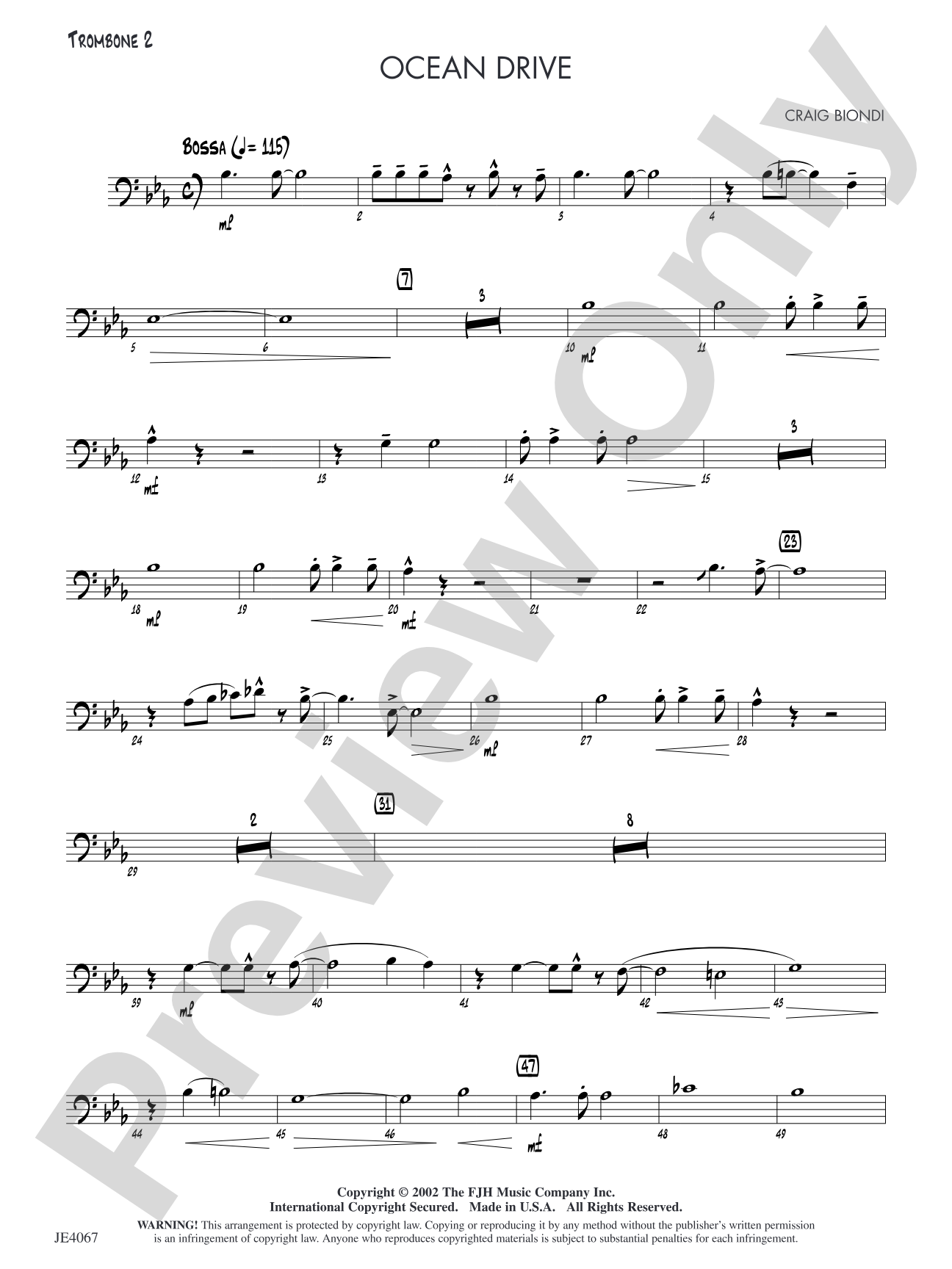 Ocean Drive: Trombone 2